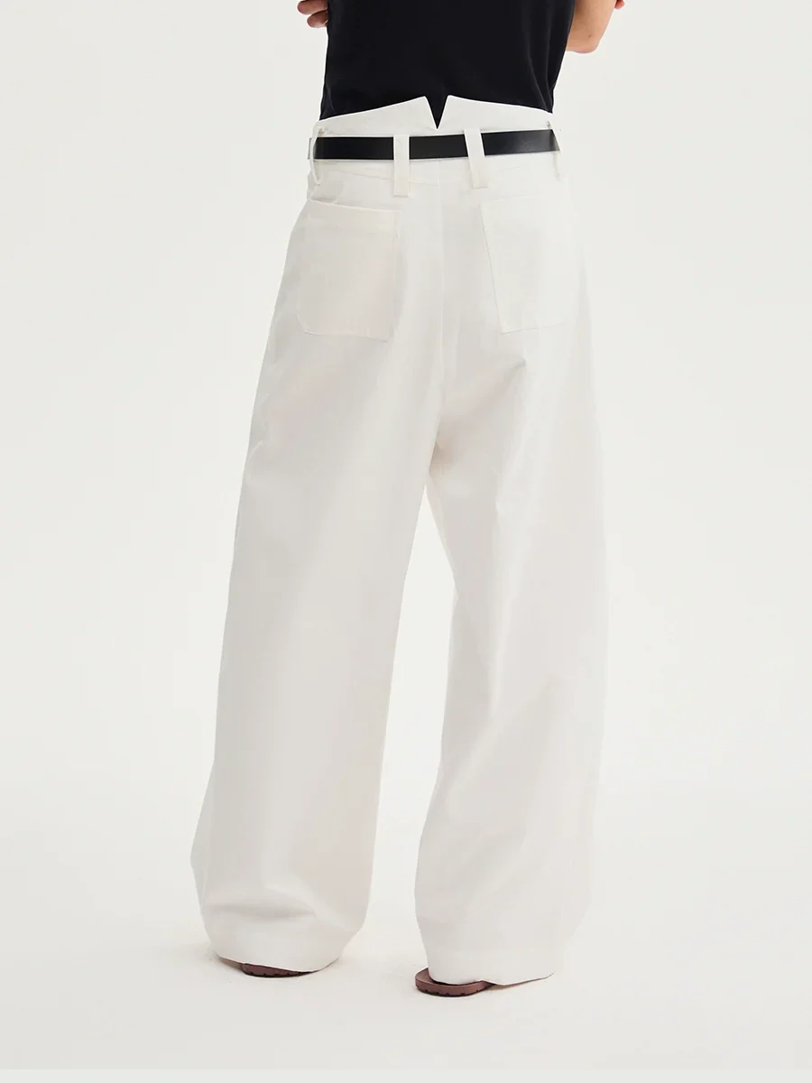 Fishtail Waist Wide-Leg Trousers - Image 2