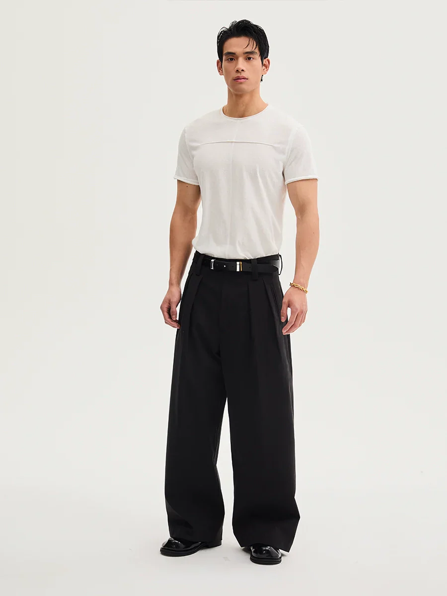 Fishtail Waist Wide-Leg Trousers - Image 3