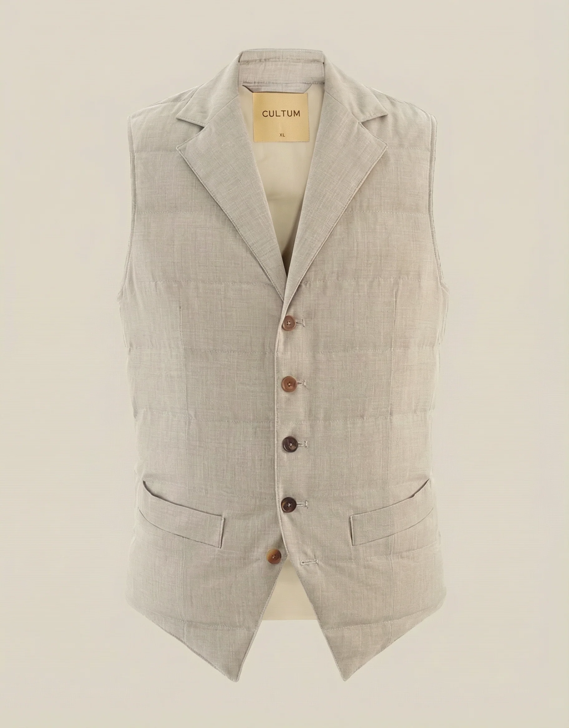 Five-Button Quilted Vest - Image 7