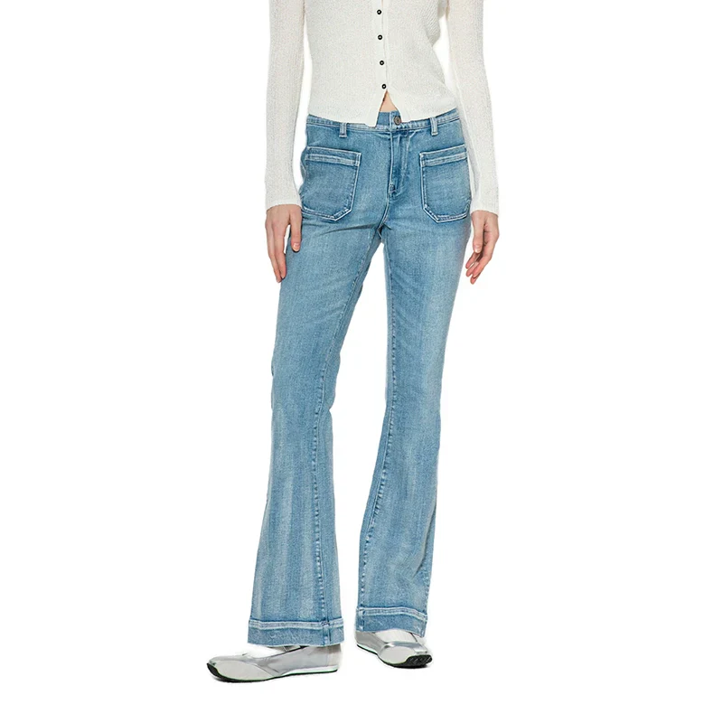 Flared Denim Jeans - Image 3
