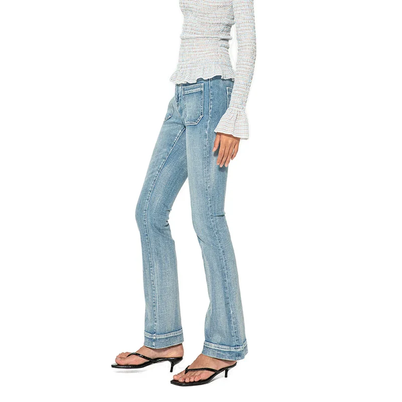 Flared Denim Jeans - Image 4