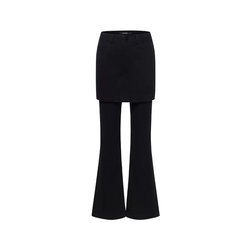 Flared Layered Trousers - Image 5