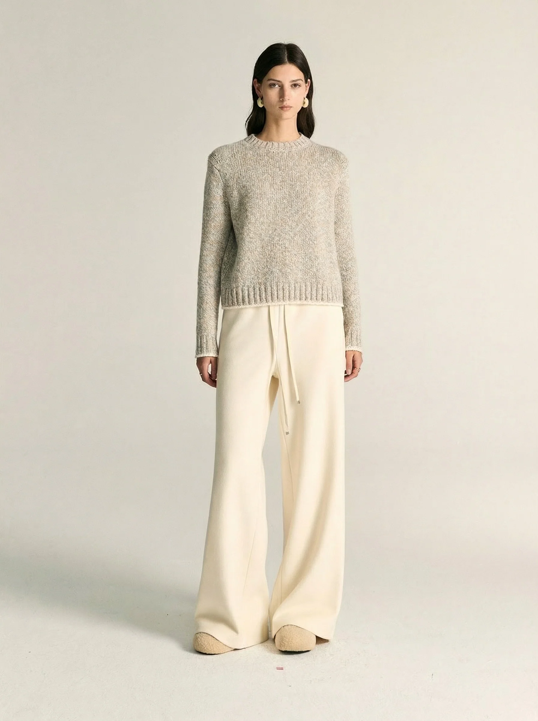 Flecked Merino Crewneck Sweater