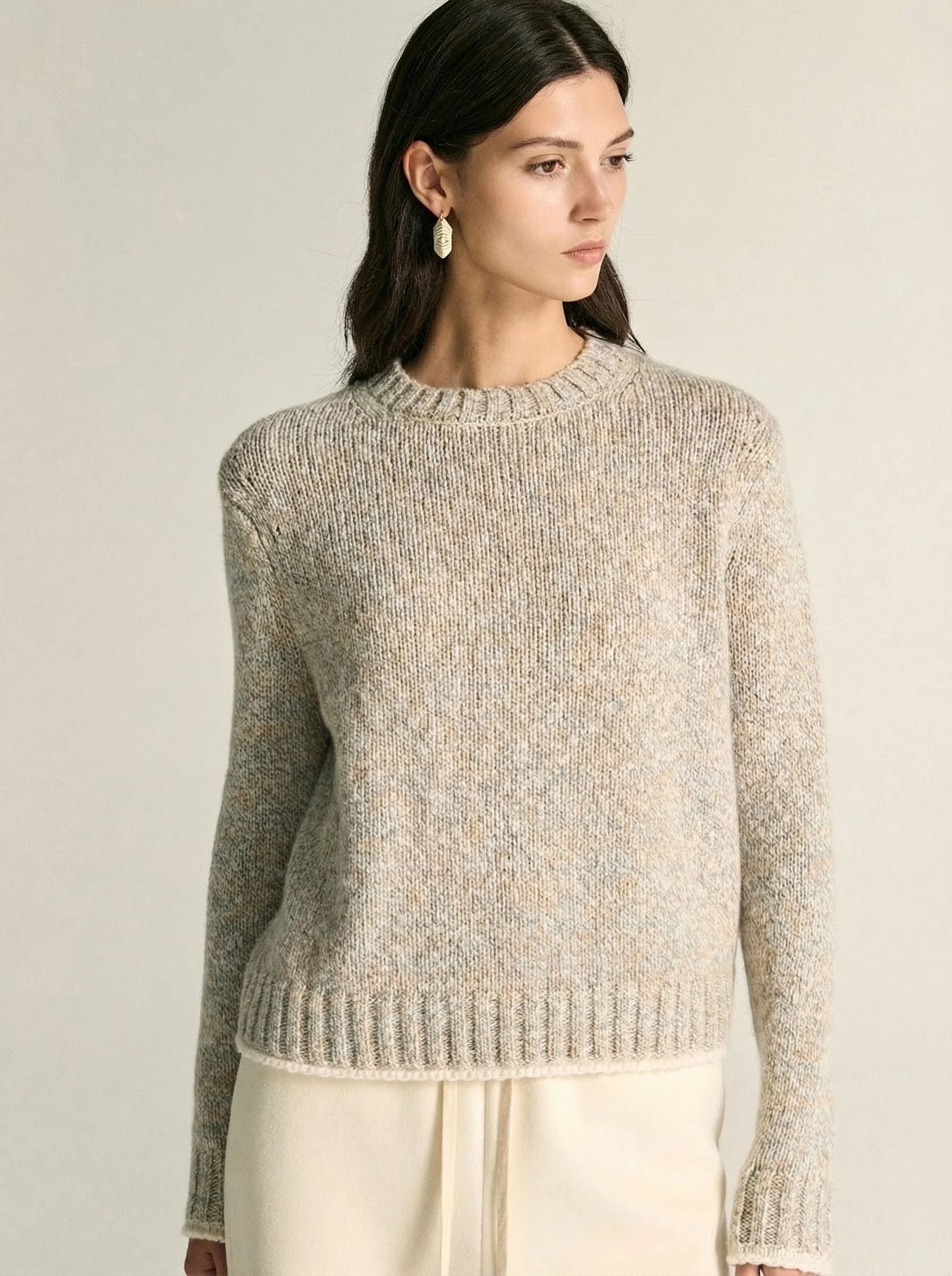 Flecked Merino Crewneck Sweater - Image 5