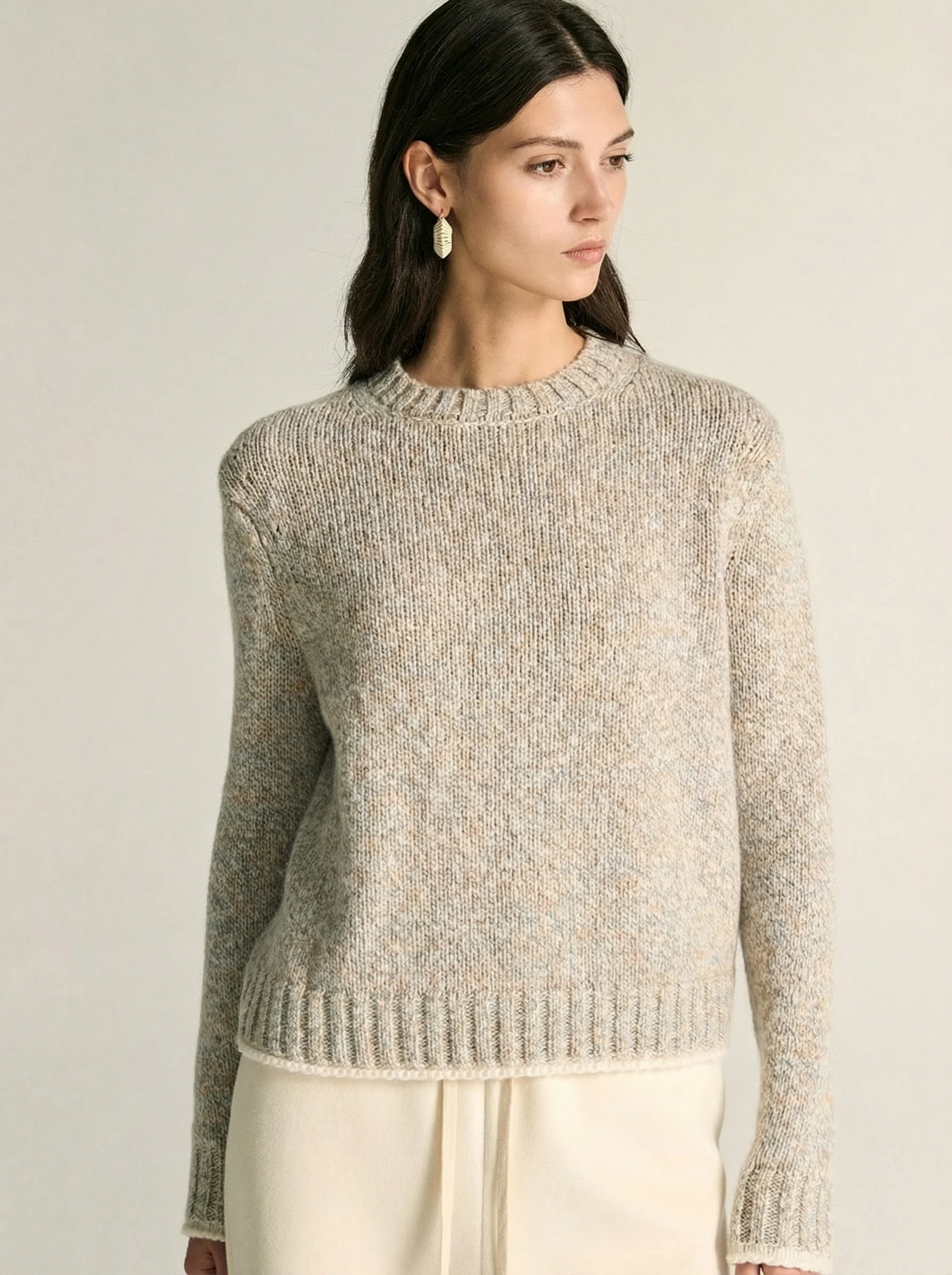 Flecked Merino Crewneck Sweater - Image 6