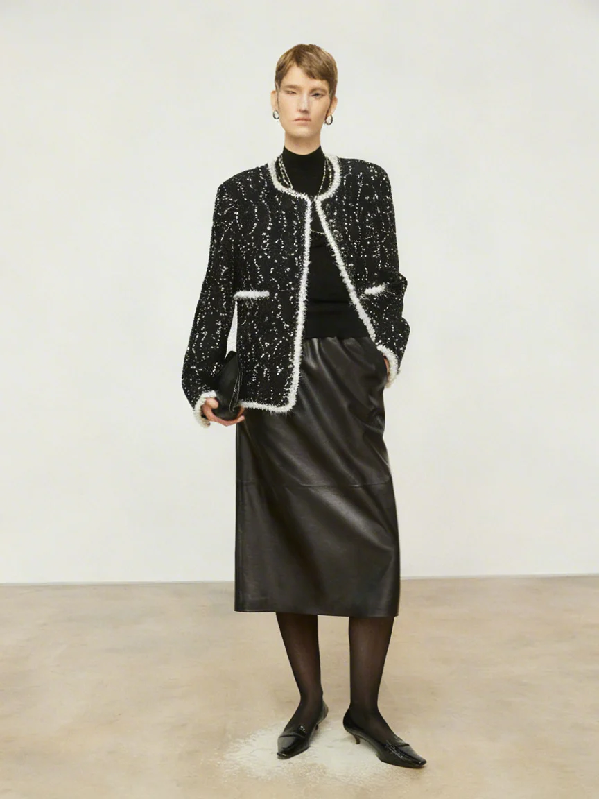 Flecked Trim Jacket - Image 5