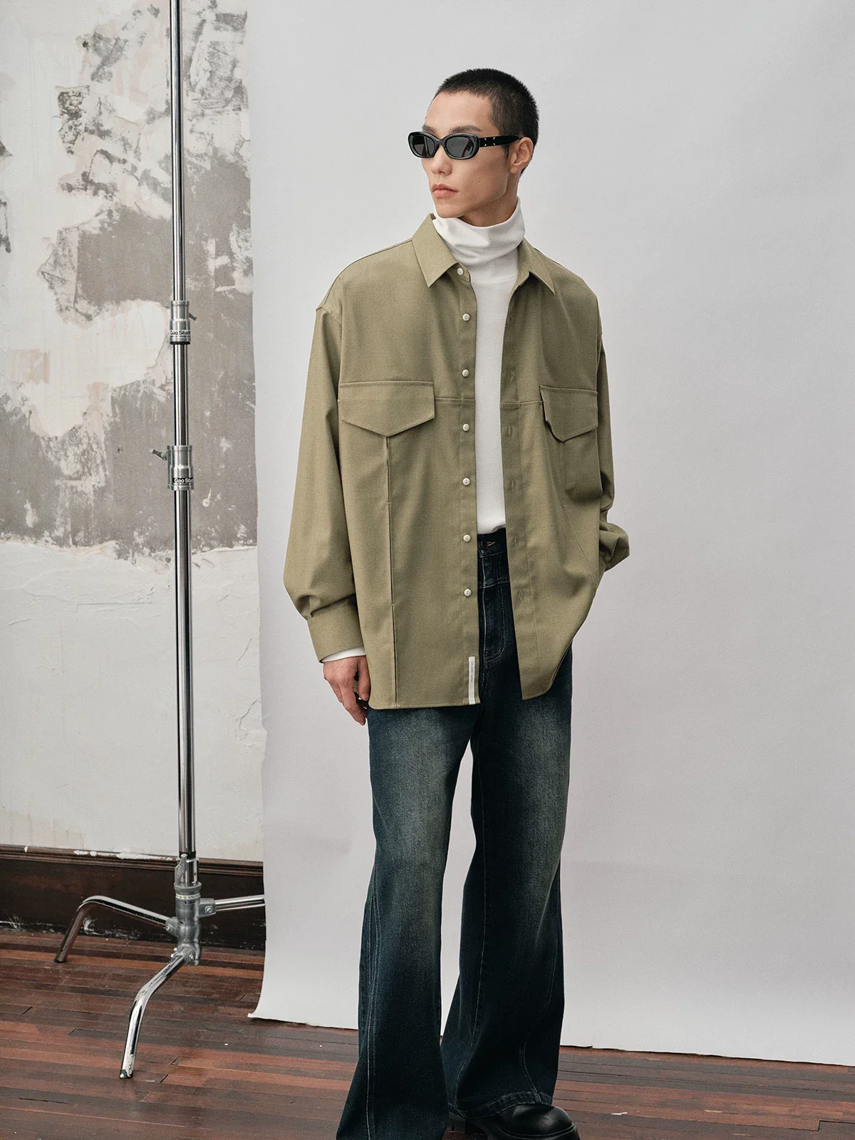 Fleece-Finish Utility Overshirt - Image 3