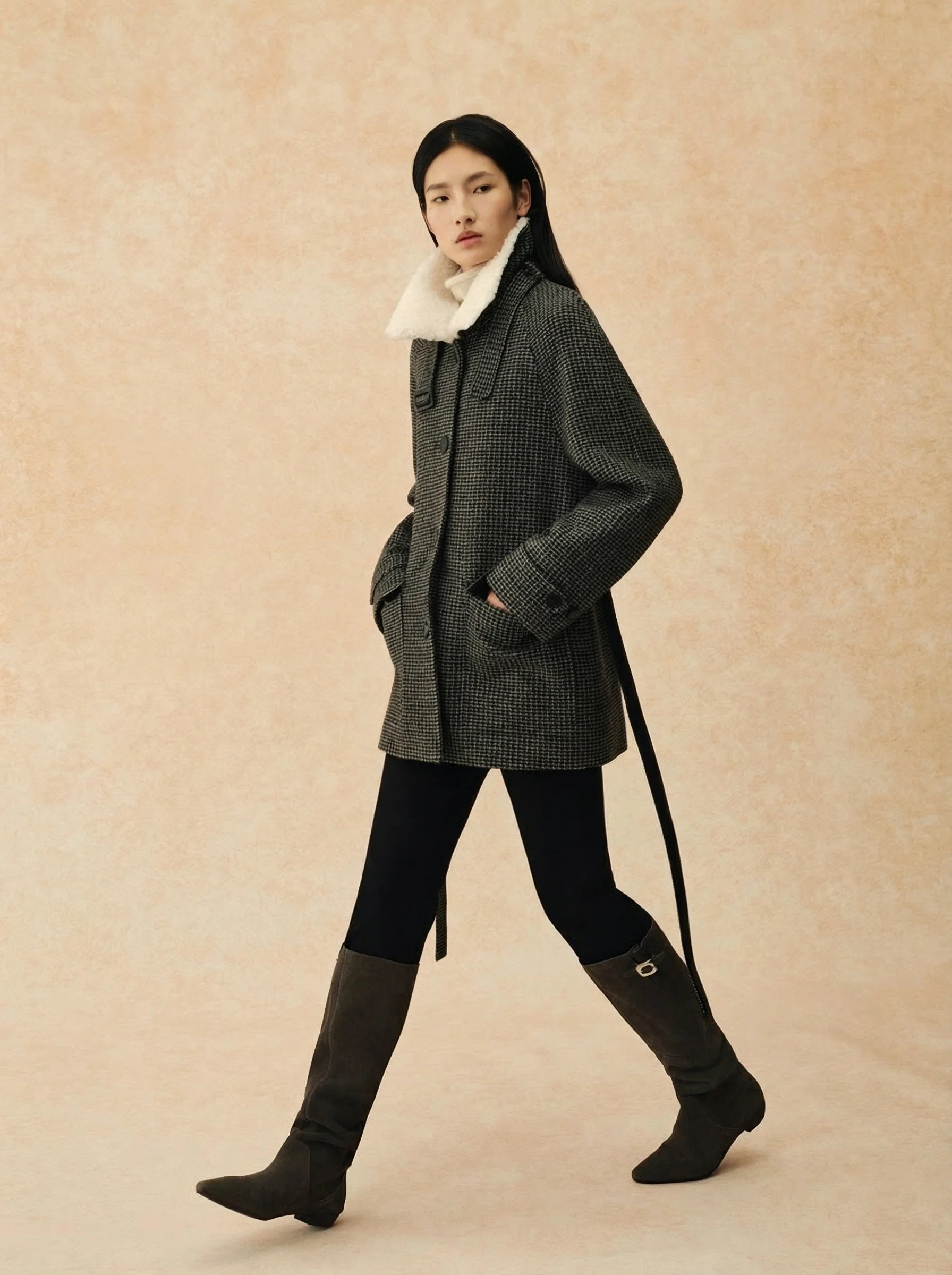 Fleece-Lined Straight-Leg Jeans
