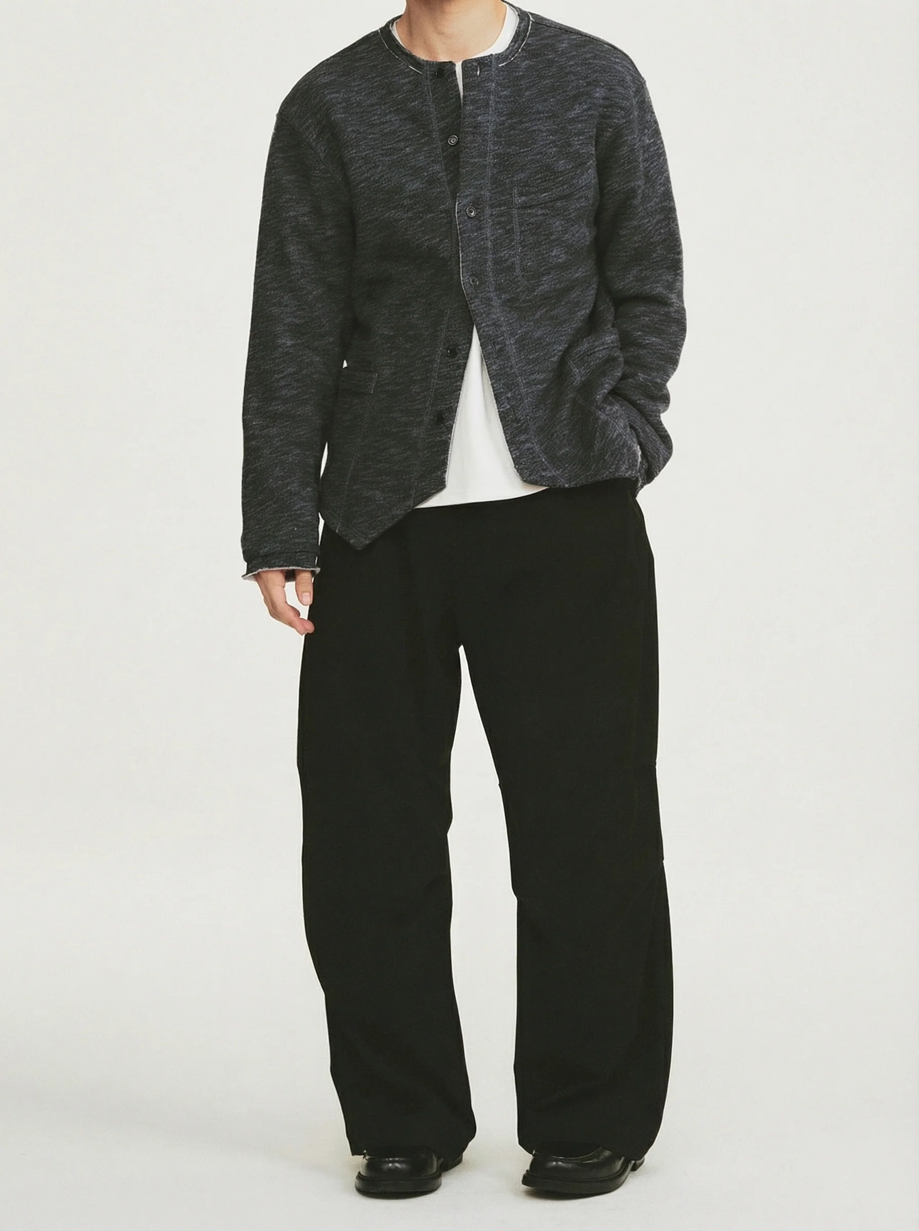 Fleece-Lined Three-Pocket Sweatshirt Jacket - Image 4