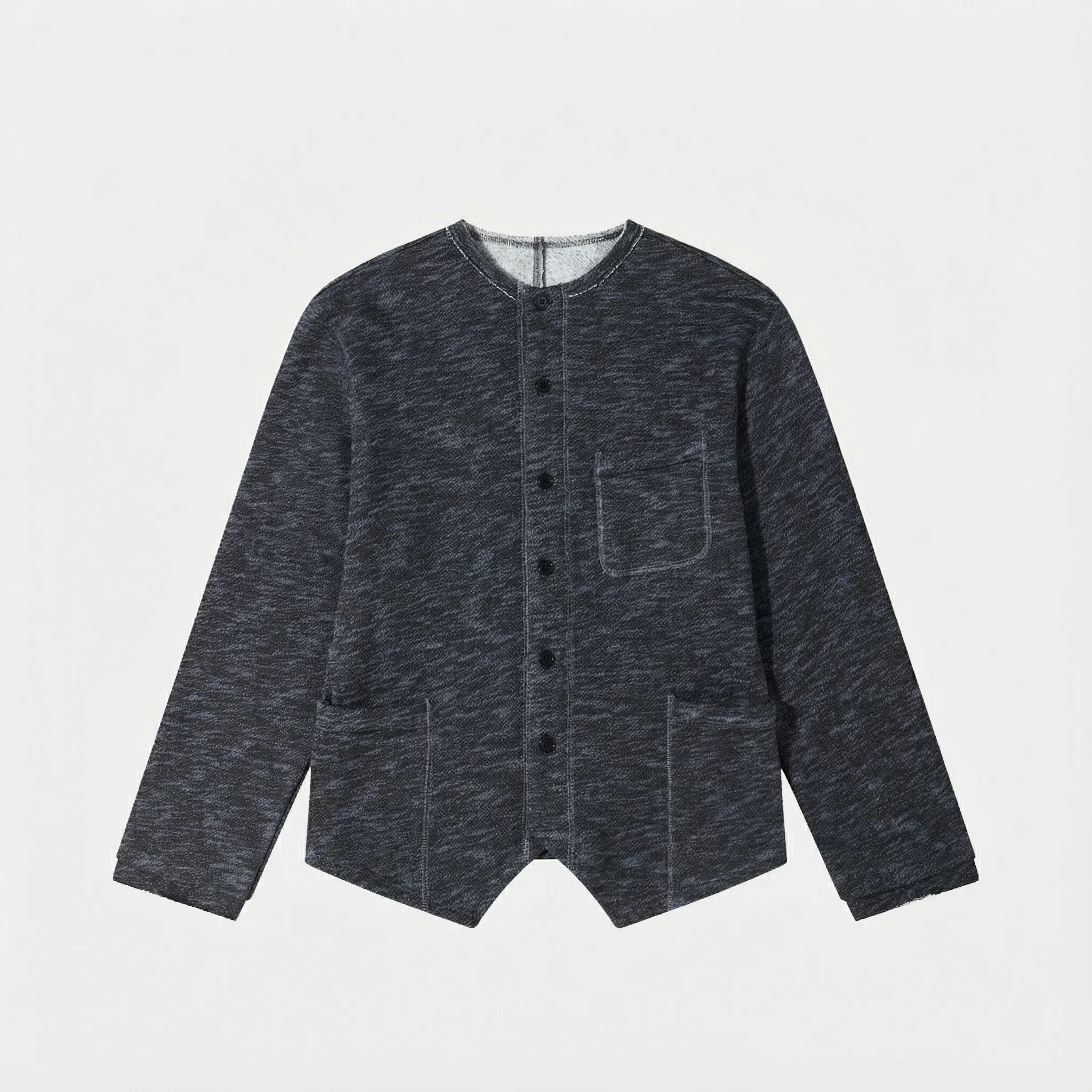 Fleece-Lined Three-Pocket Sweatshirt Jacket - Image 7