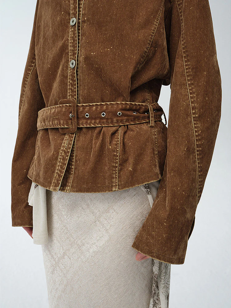 Flocked Denim Jacket - Image 4