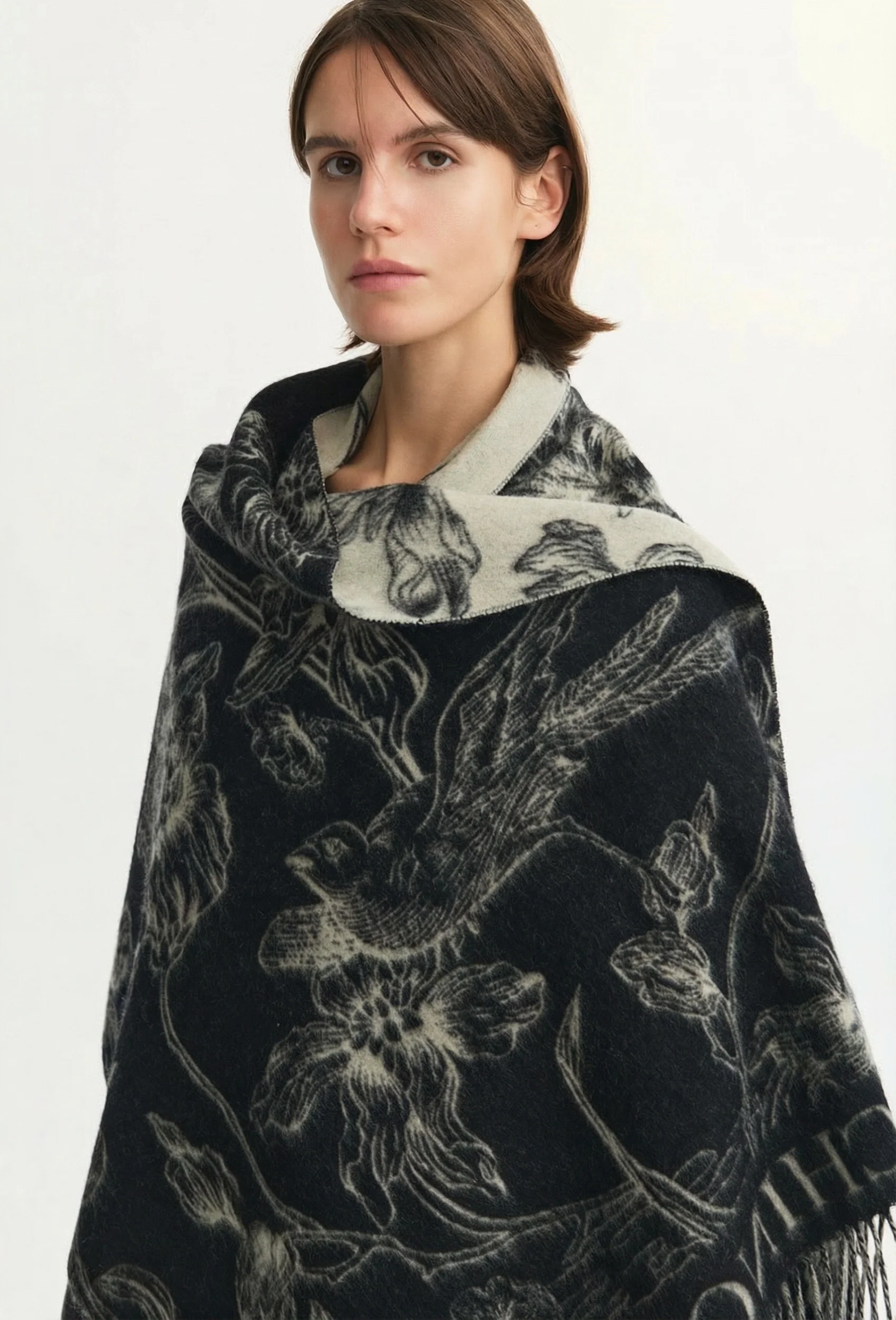 Floral Fringe Shawl - Image 2