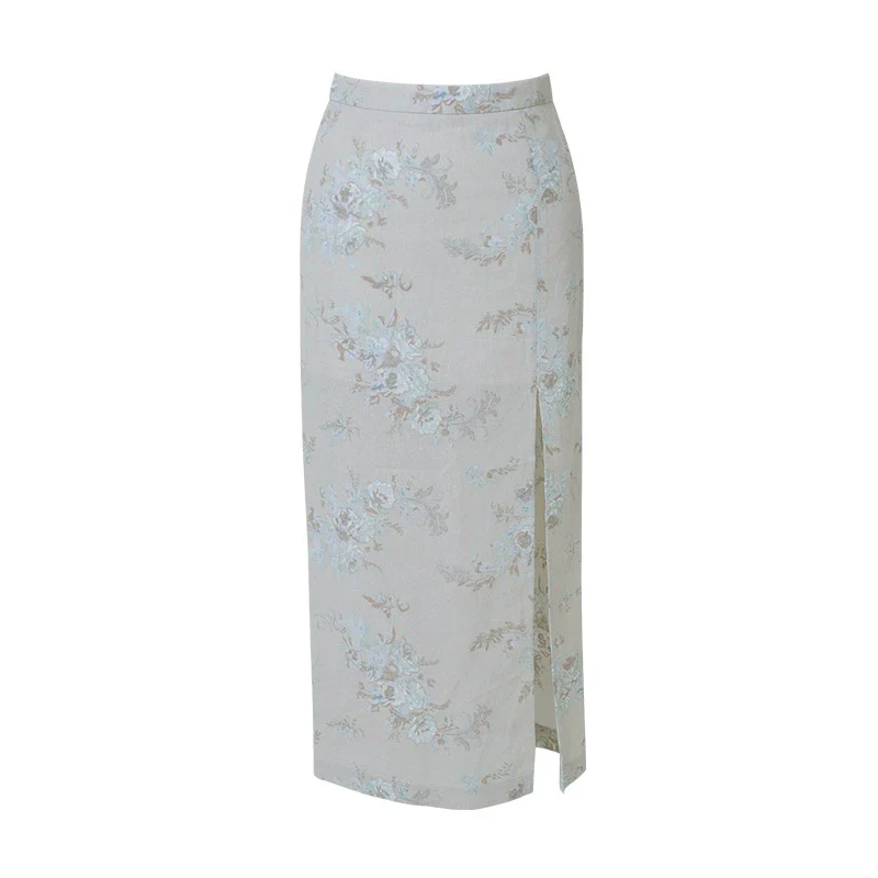 Floral High Slit Skirt - Image 10