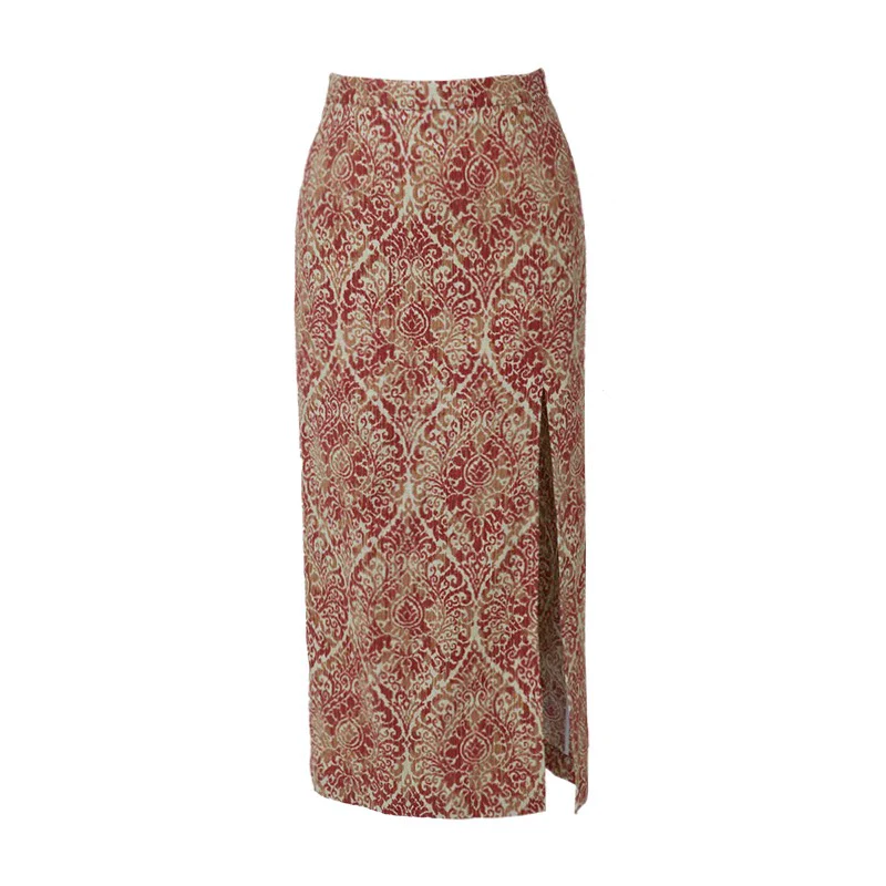 Floral High Slit Skirt - Image 6