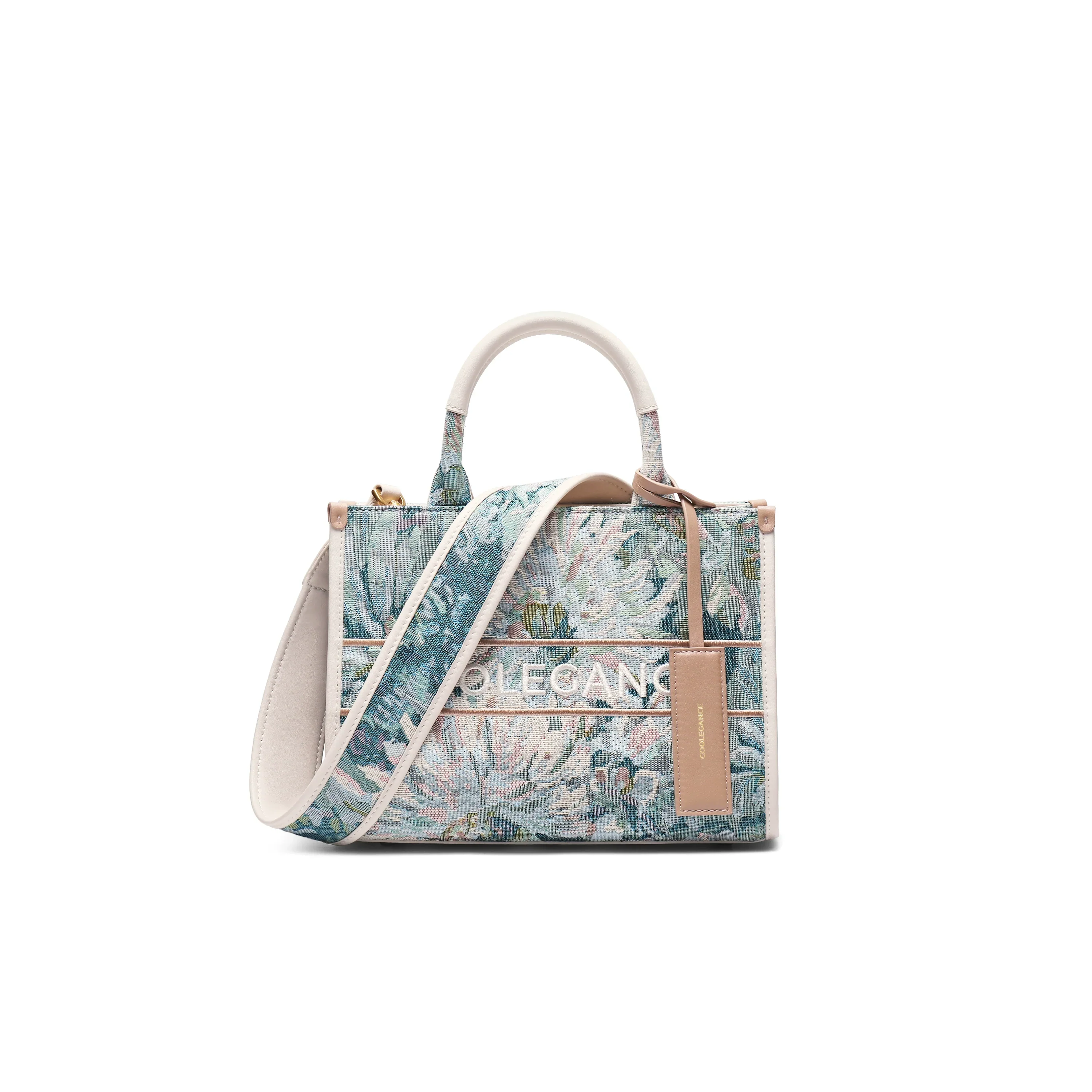 Floral Jacquard Tote Crossbody - Image 3