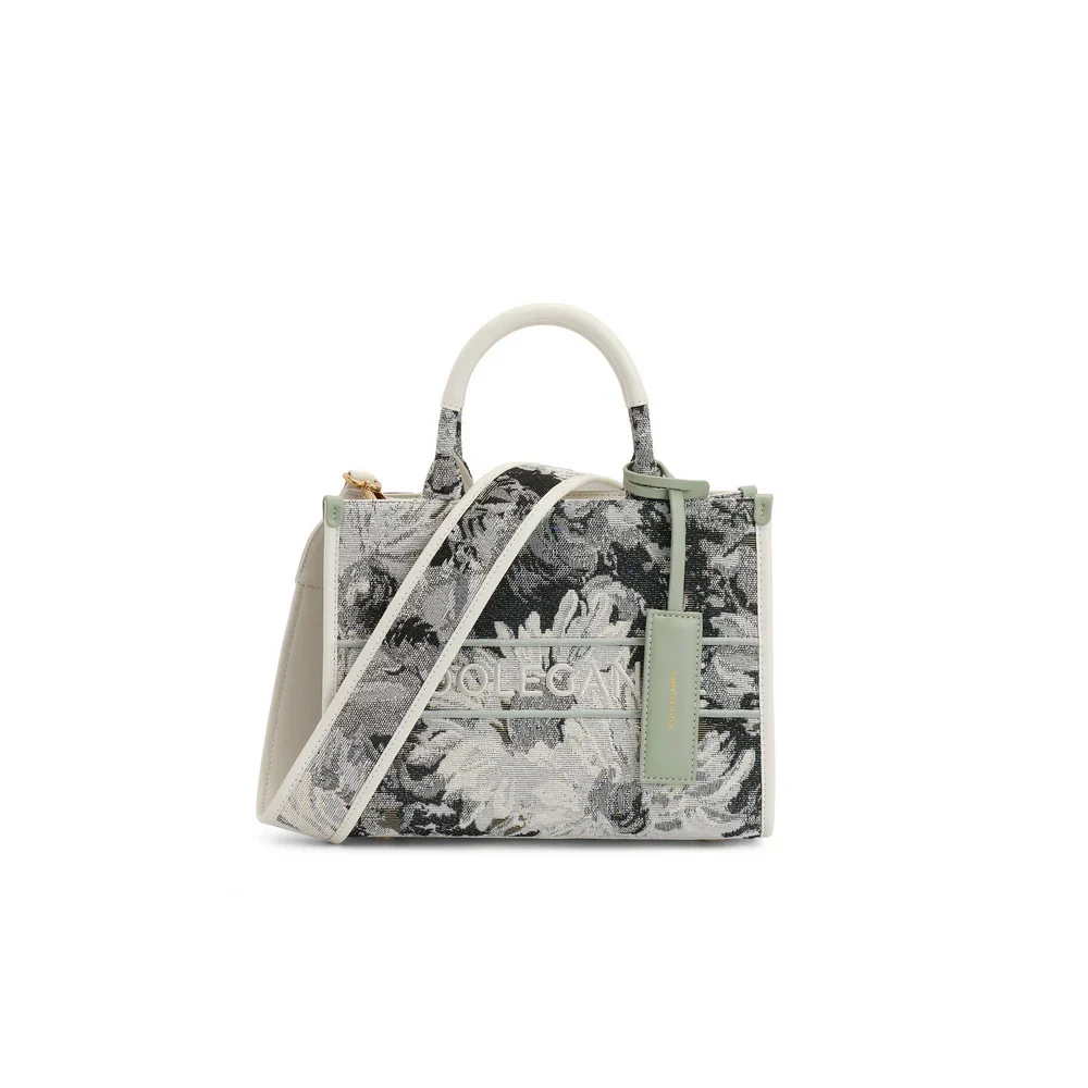 Floral Jacquard Tote Crossbody - Image 4