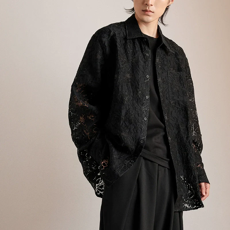 Floral Lace Button-Up Shirt - Image 2