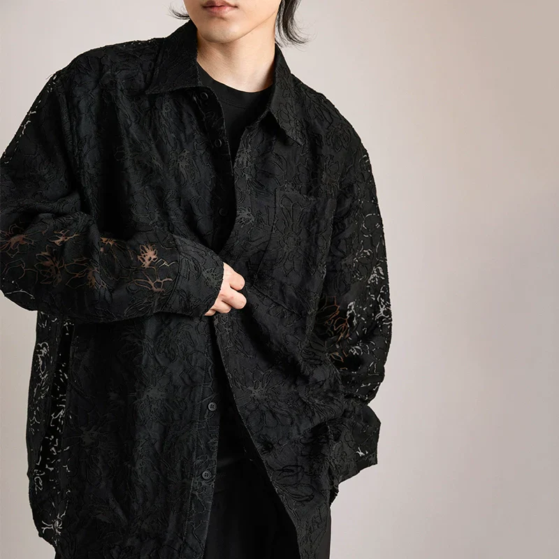 Floral Lace Button-Up Shirt - Image 4