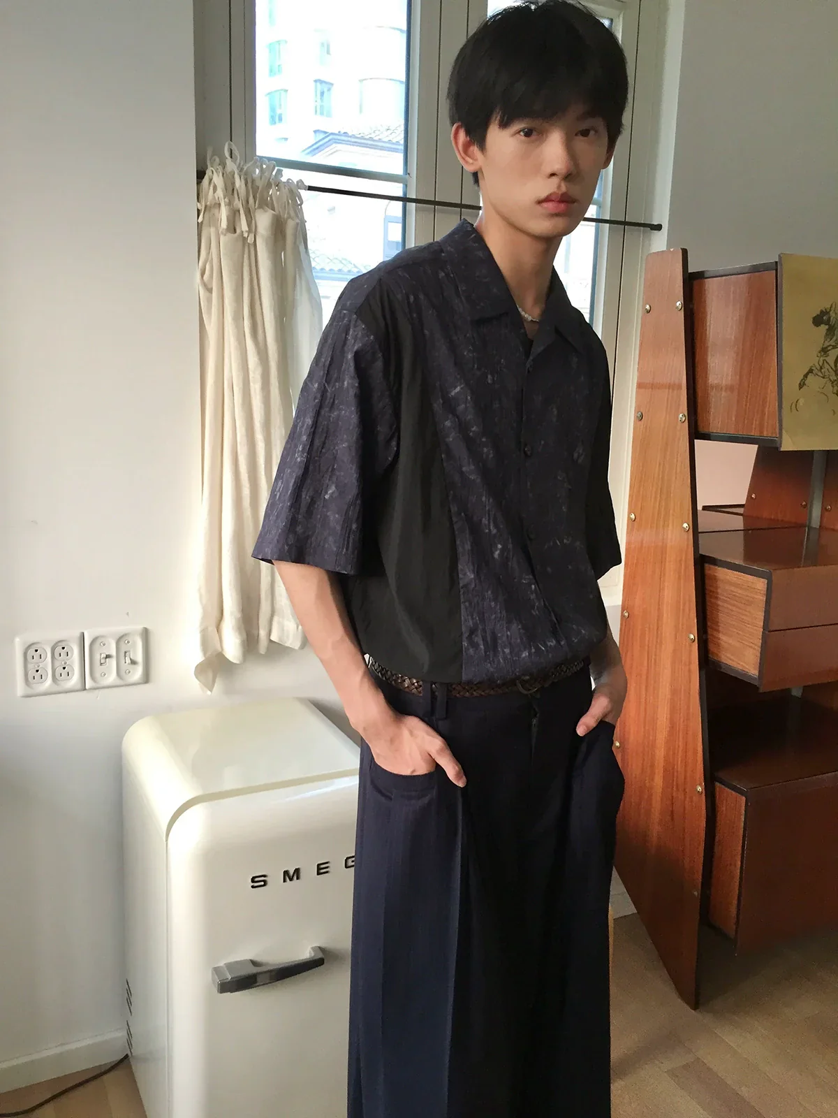 Floral Patchwork Camp-Collar Shirt