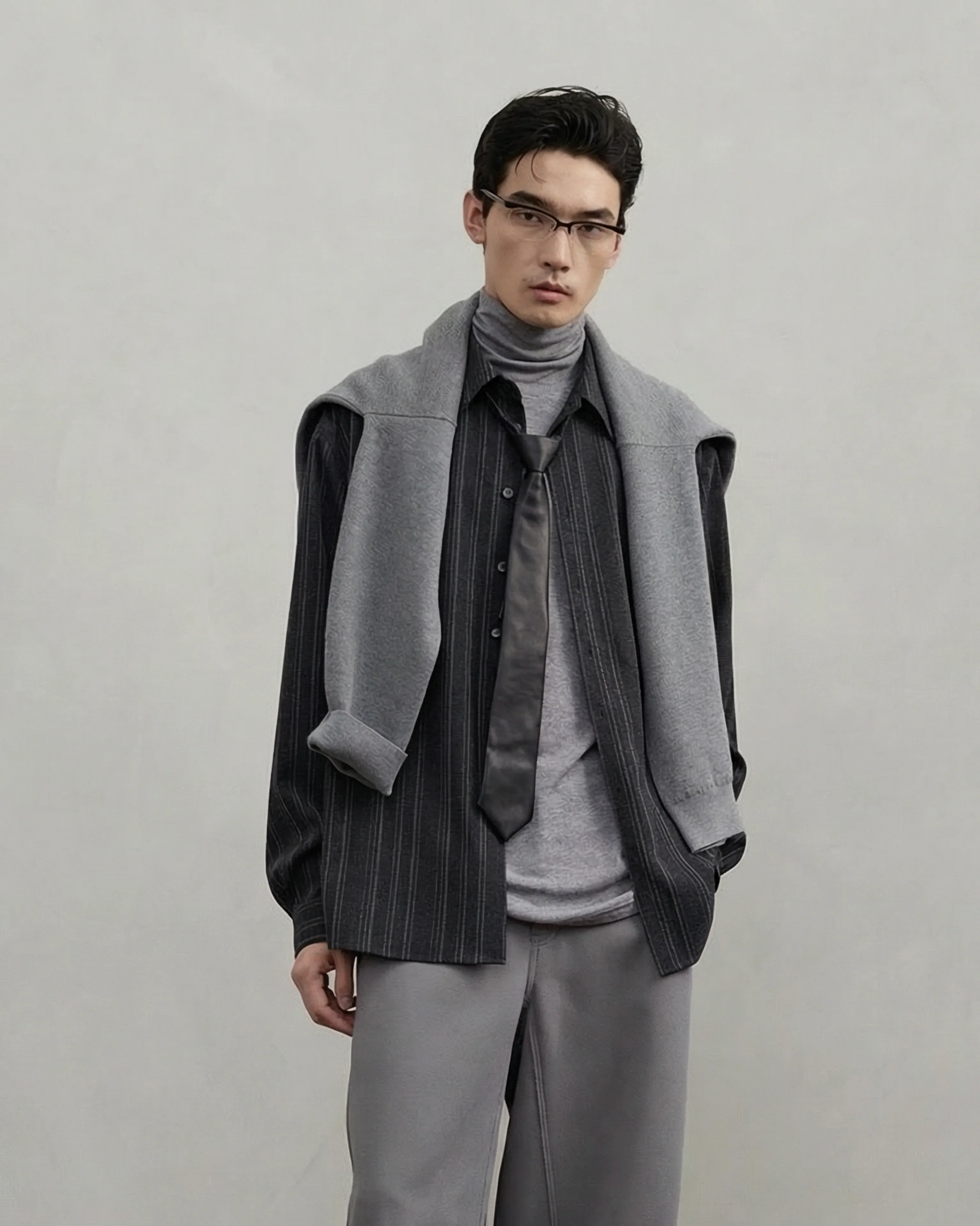 Fog Night Oversized Striped Shirt - Image 2