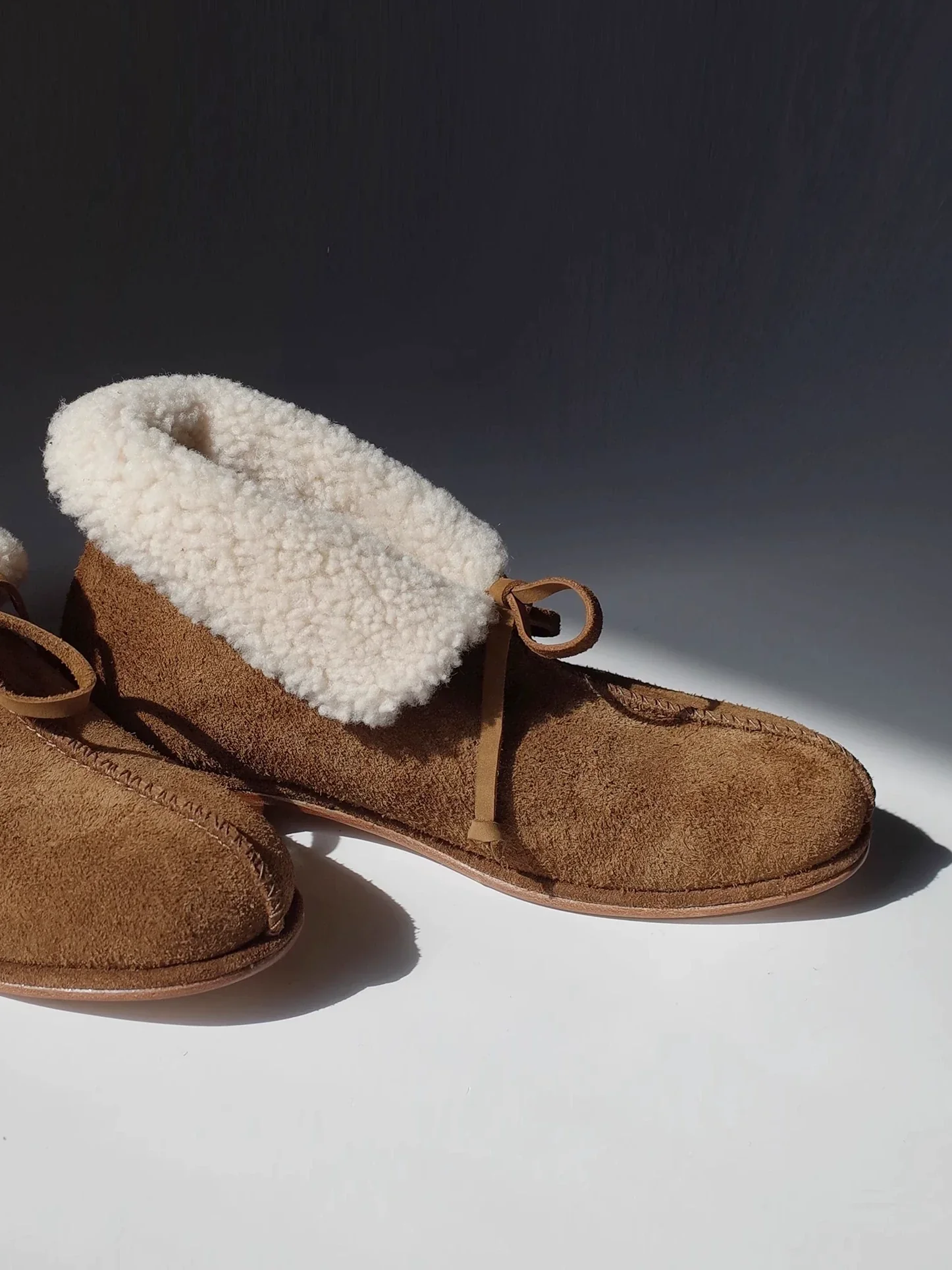 Fold-Over Shearling Suede Ankle Boots - Image 5