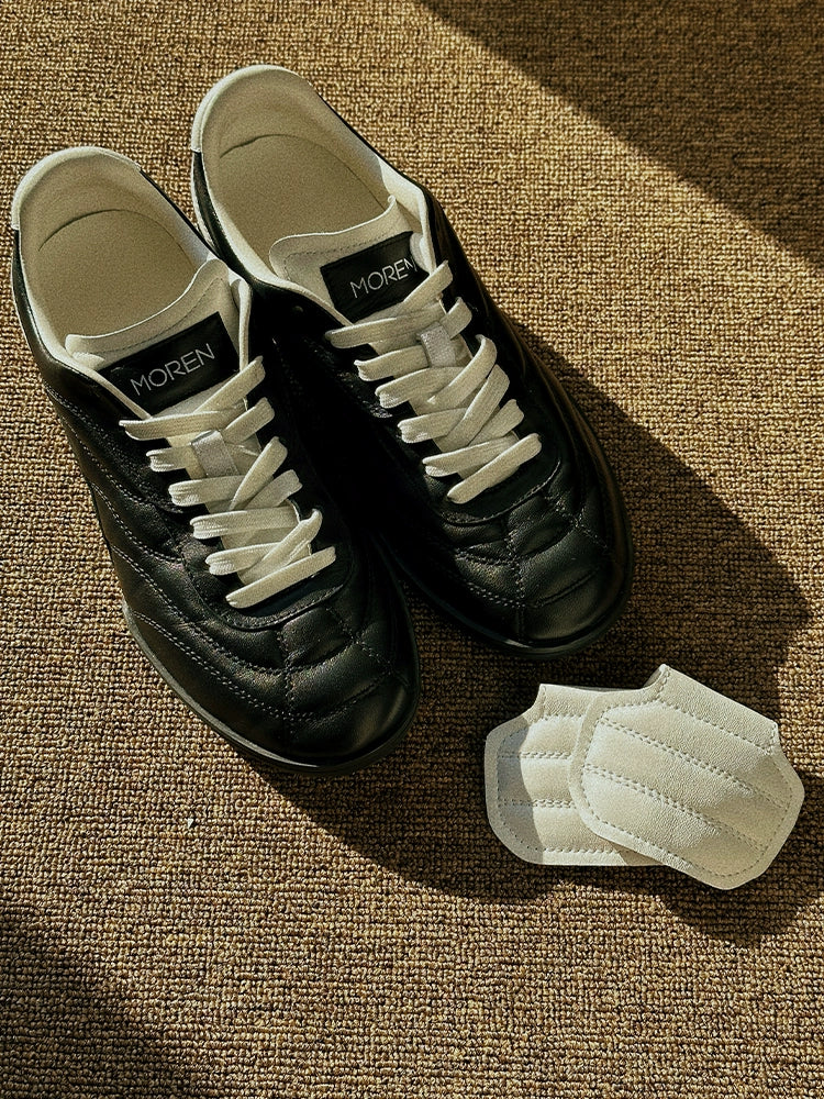 Foldover Tongue Leather Sneakers - Image 3