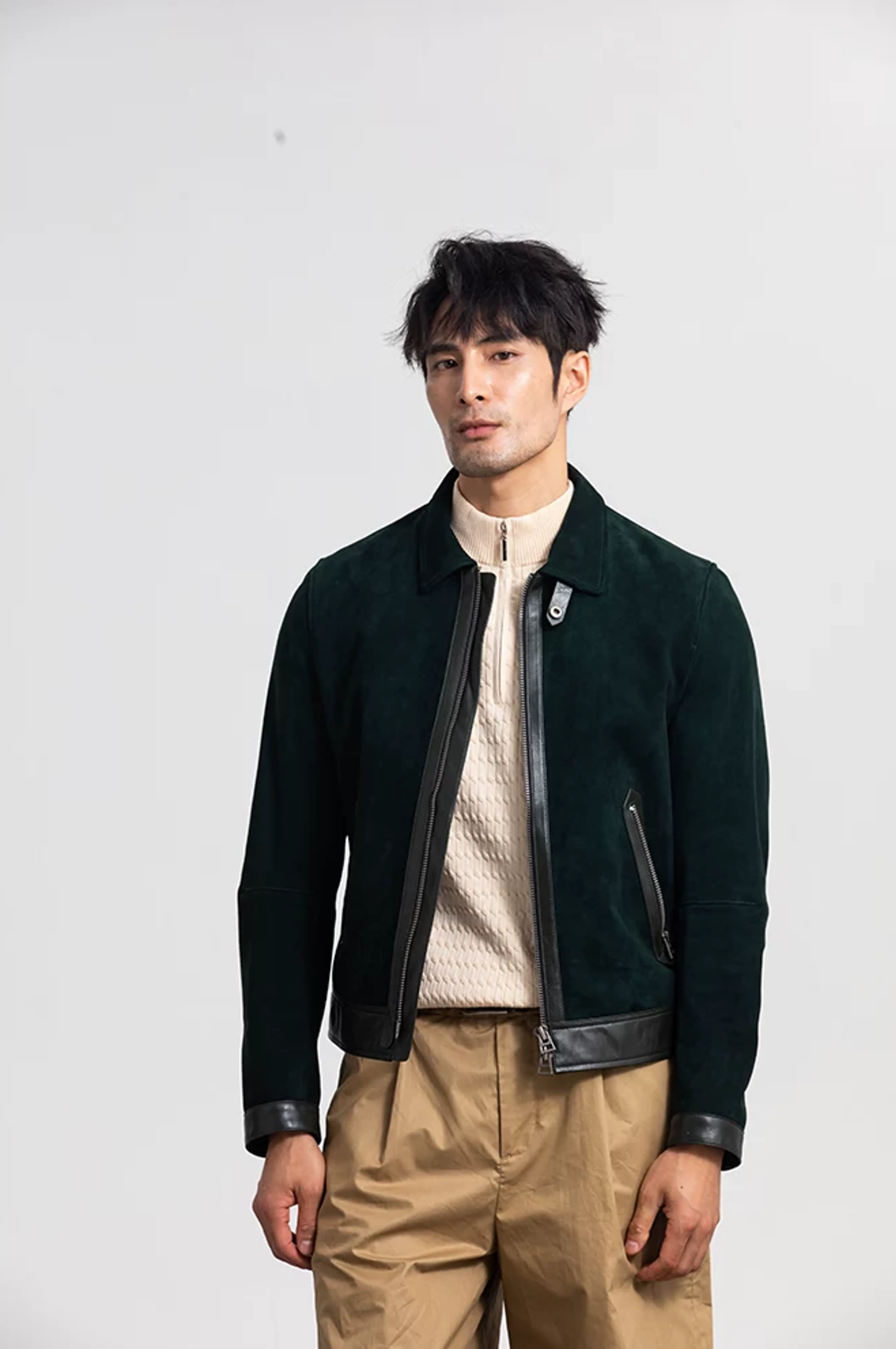 Forest Suede Moto Jacket - Image 4