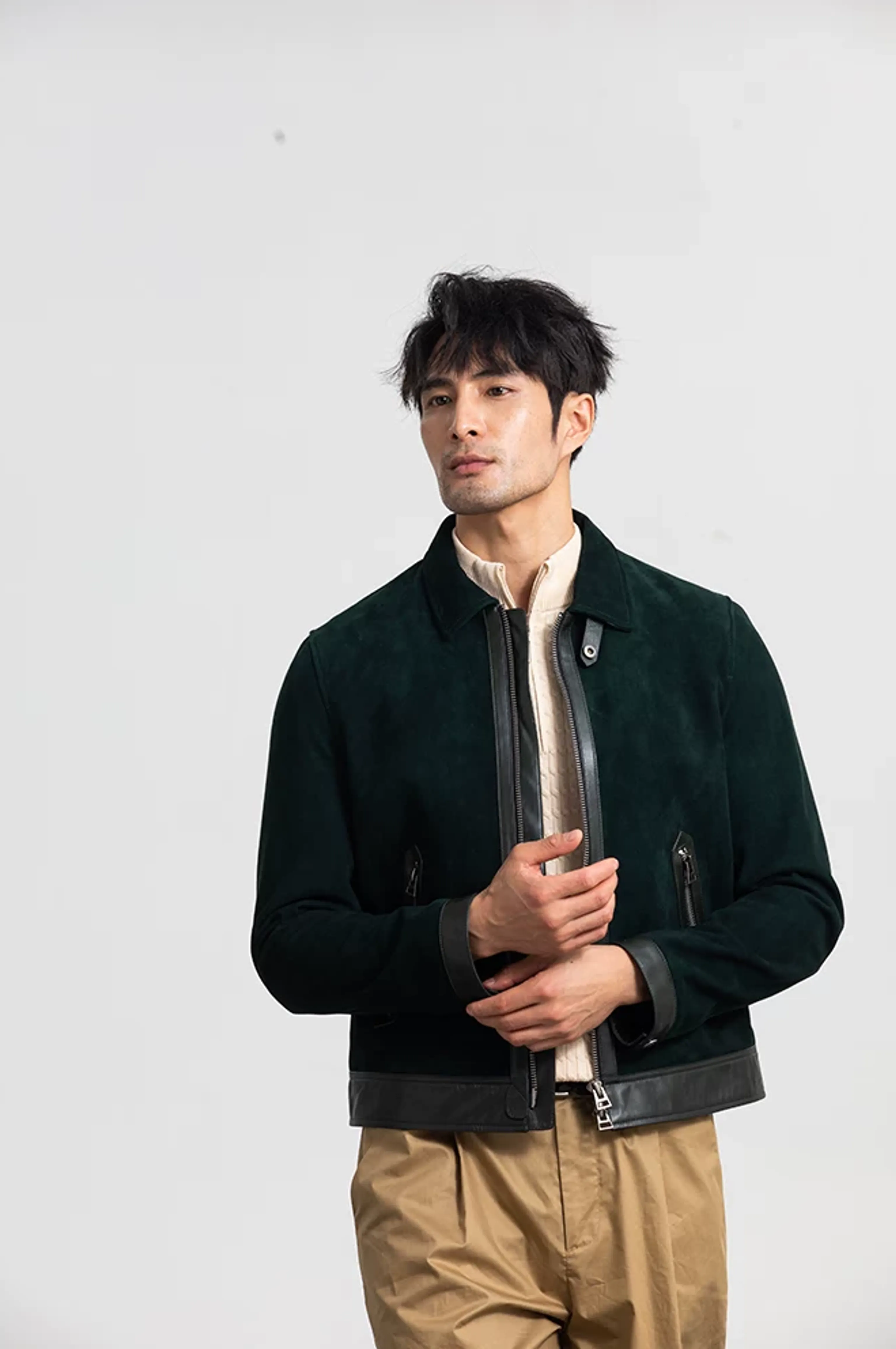 Forest Suede Moto Jacket - Image 5