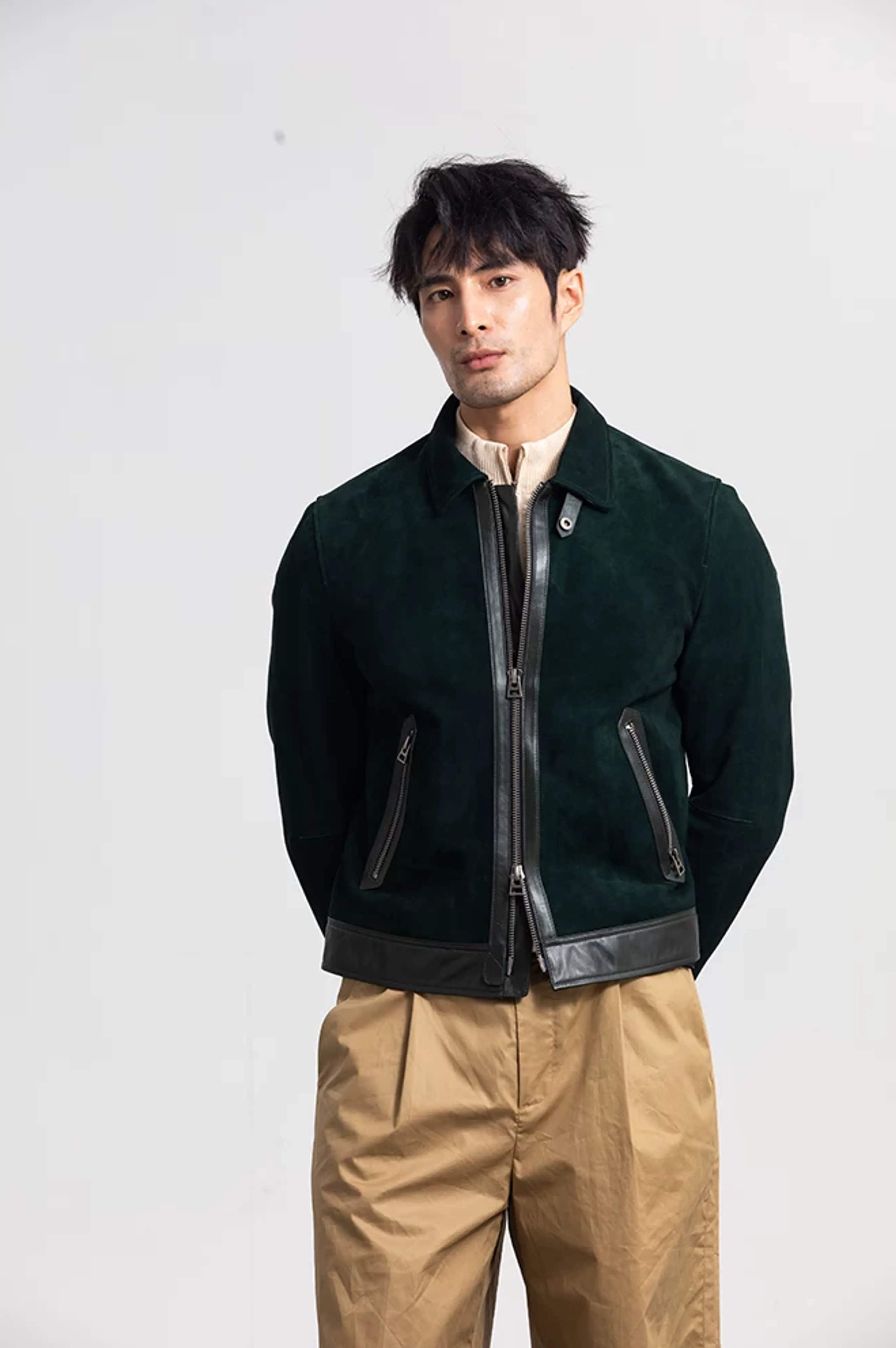 Forest Suede Moto Jacket - Image 6