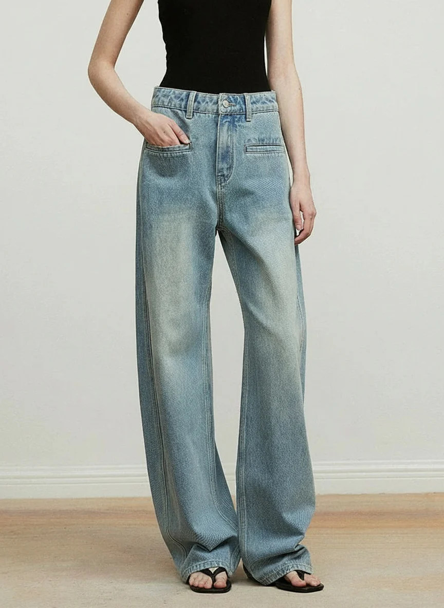 Forward Seam Wide-Leg Jeans - Image 6