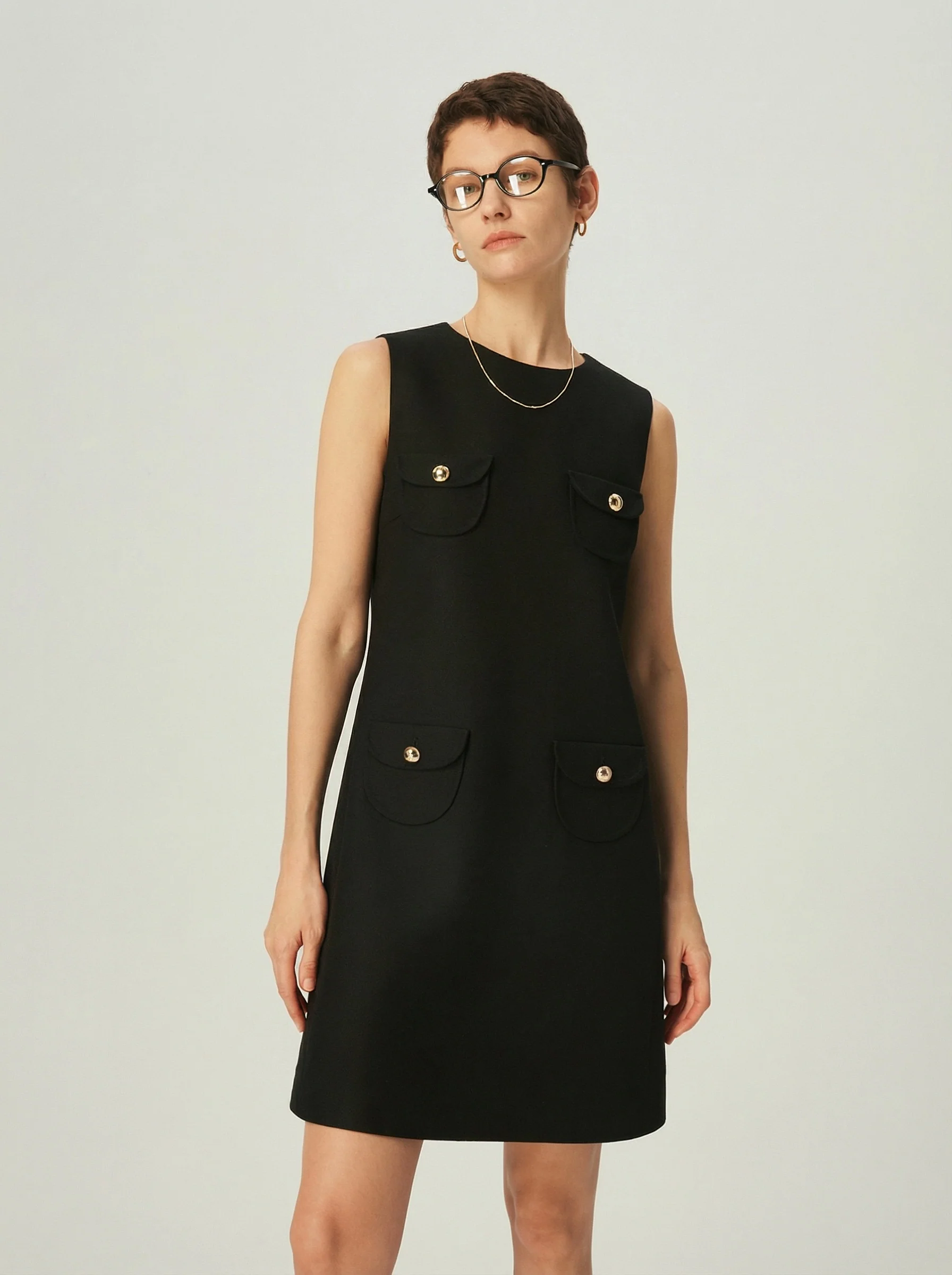 Four-Pocket Shift Dress - Image 5