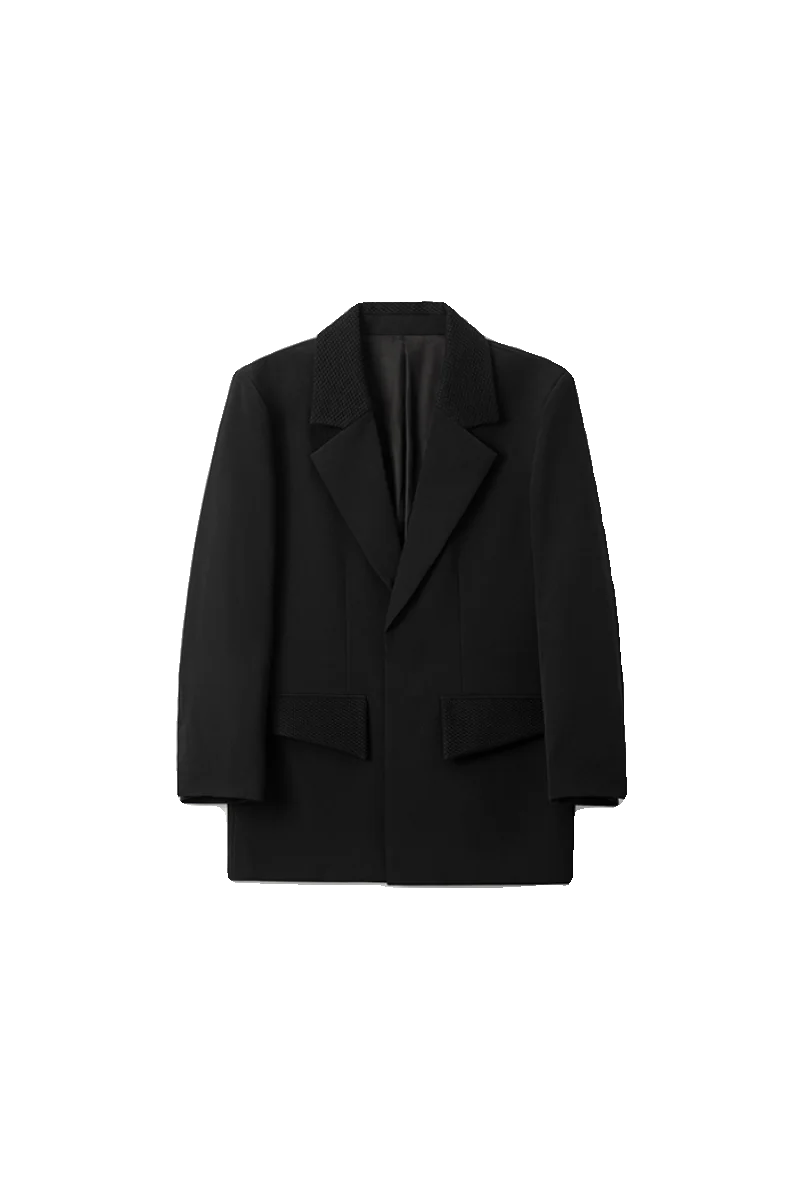 Francis Knit-Collar Oversized Blazer - Image 4