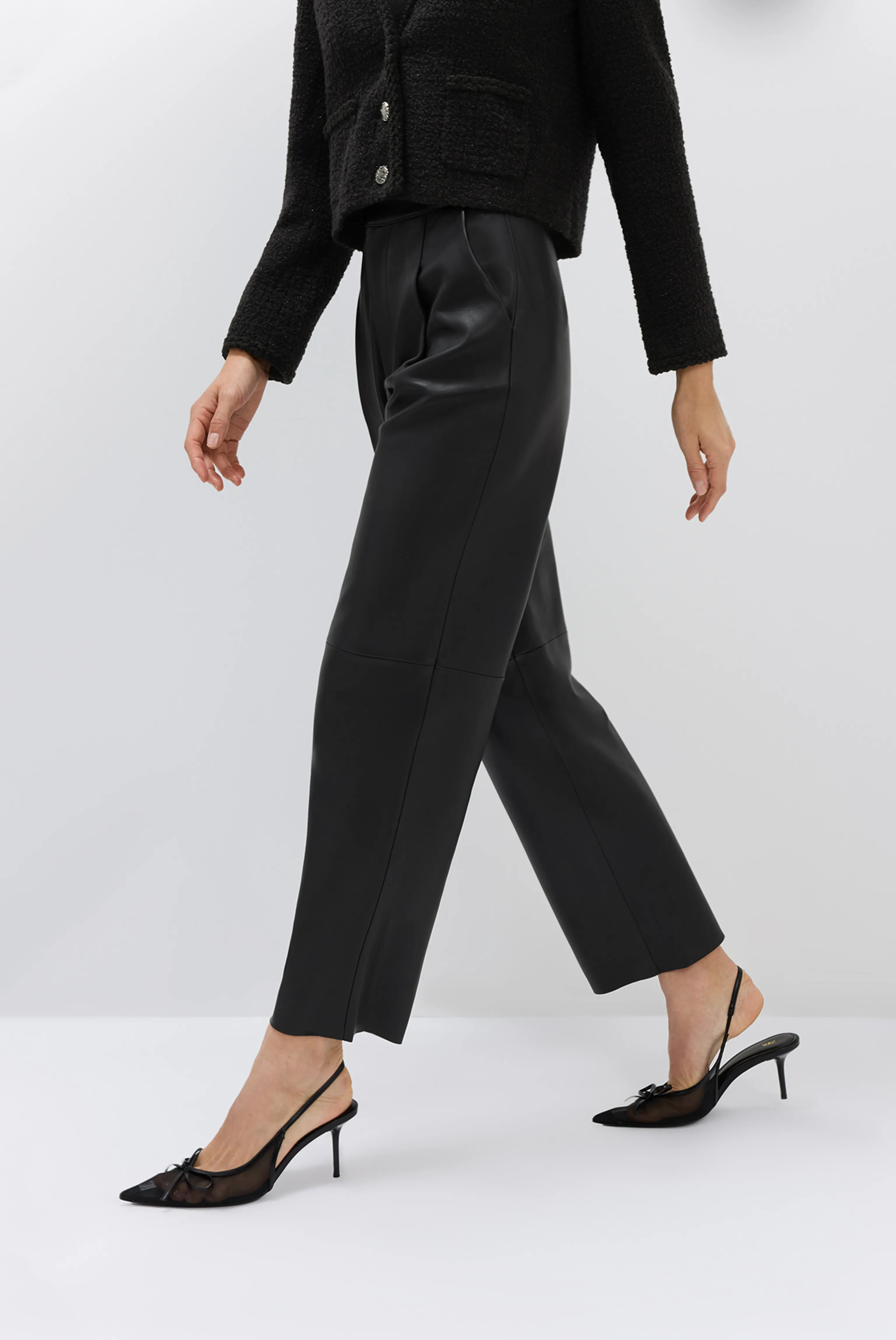 Frankie Italian Lambskin Tapered Pants - Image 2