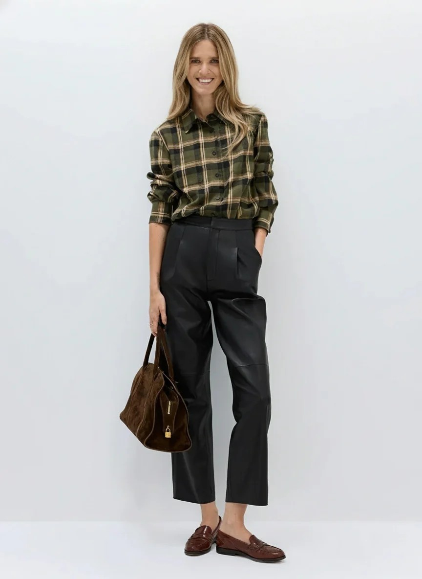 Frankie Italian Lambskin Tapered Pants - Image 6