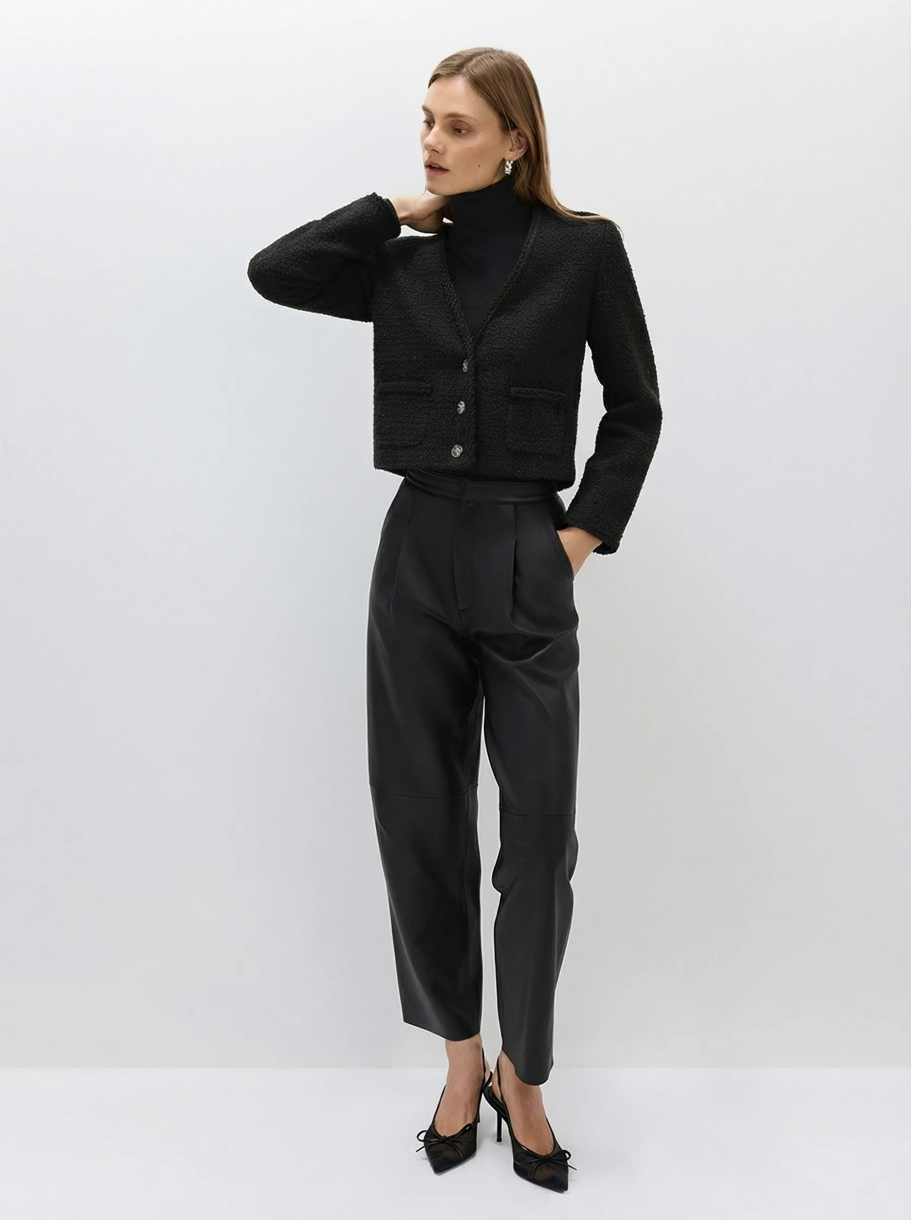 Frankie Italian Lambskin Tapered Pants - Image 7