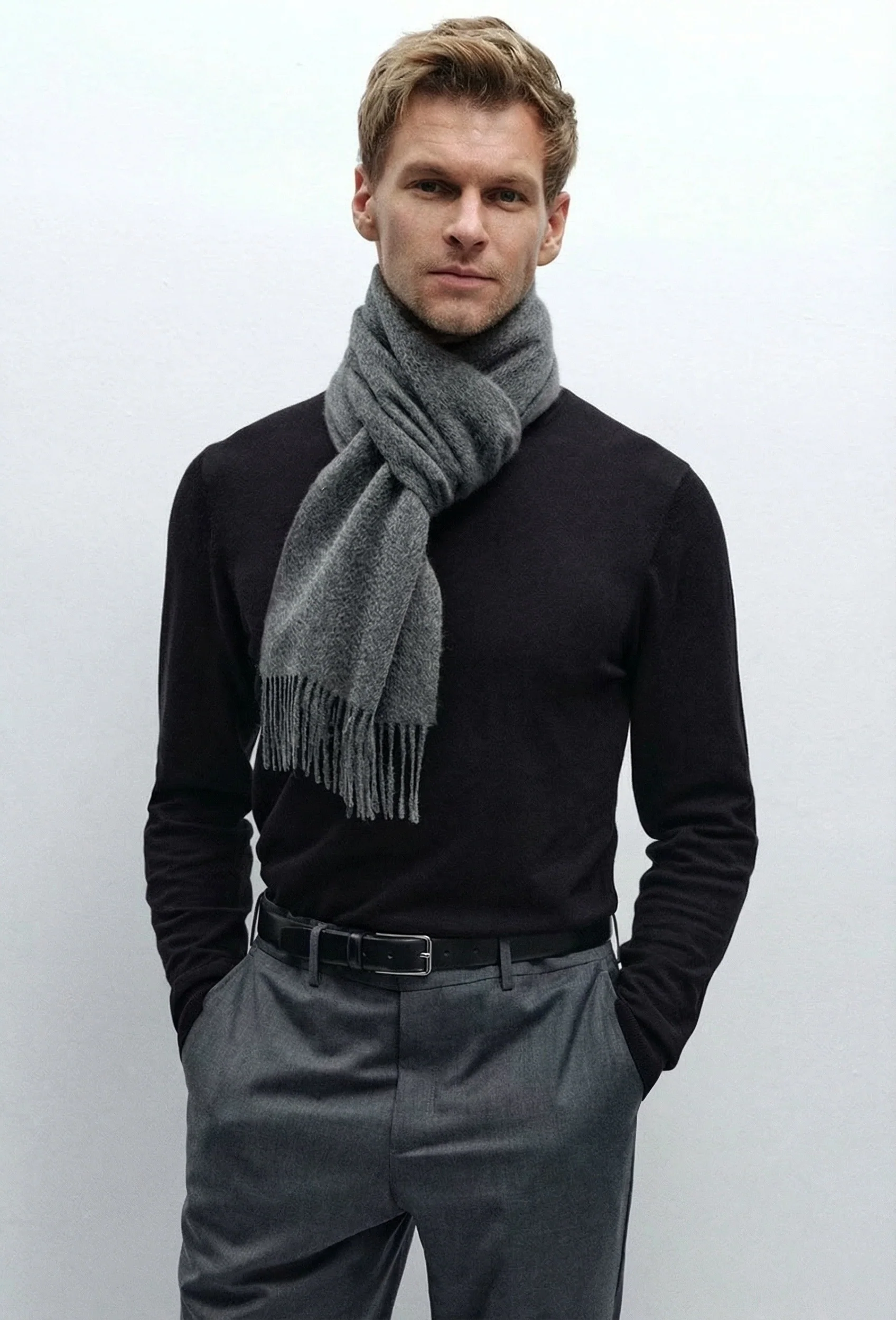 Fringed Wool Scarf