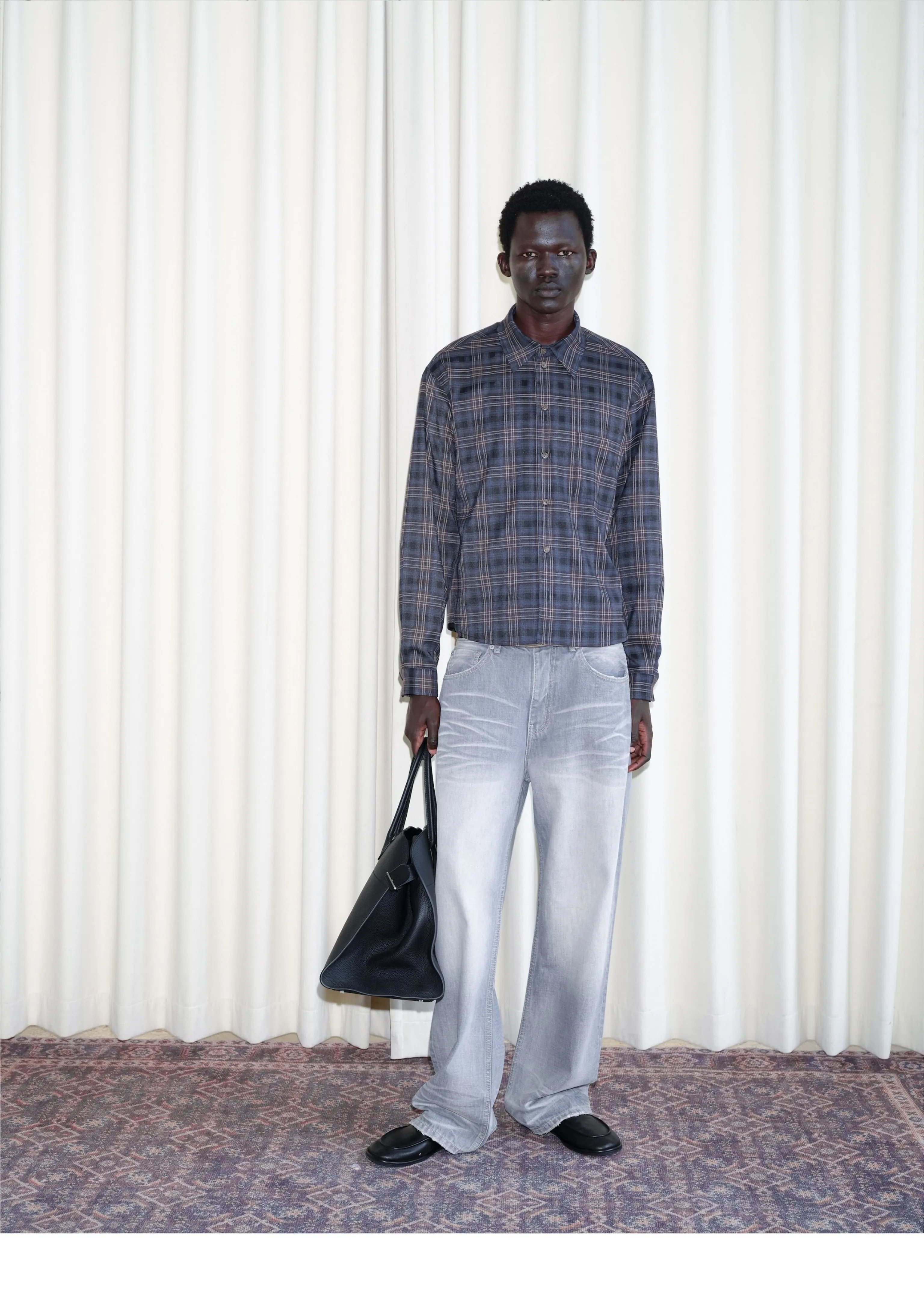 Frost Blue-Grey Ripple Straight Jeans - Image 4