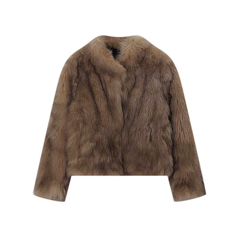 Frost Gradient Fox Fur Jacket