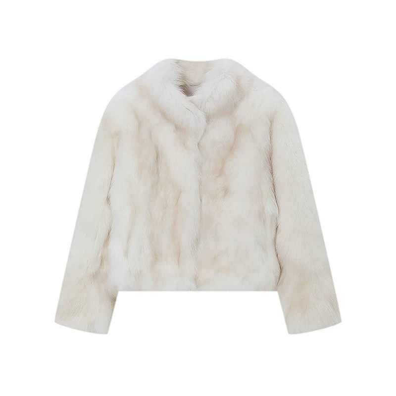 Frost Gradient Fox Fur Jacket - Image 2