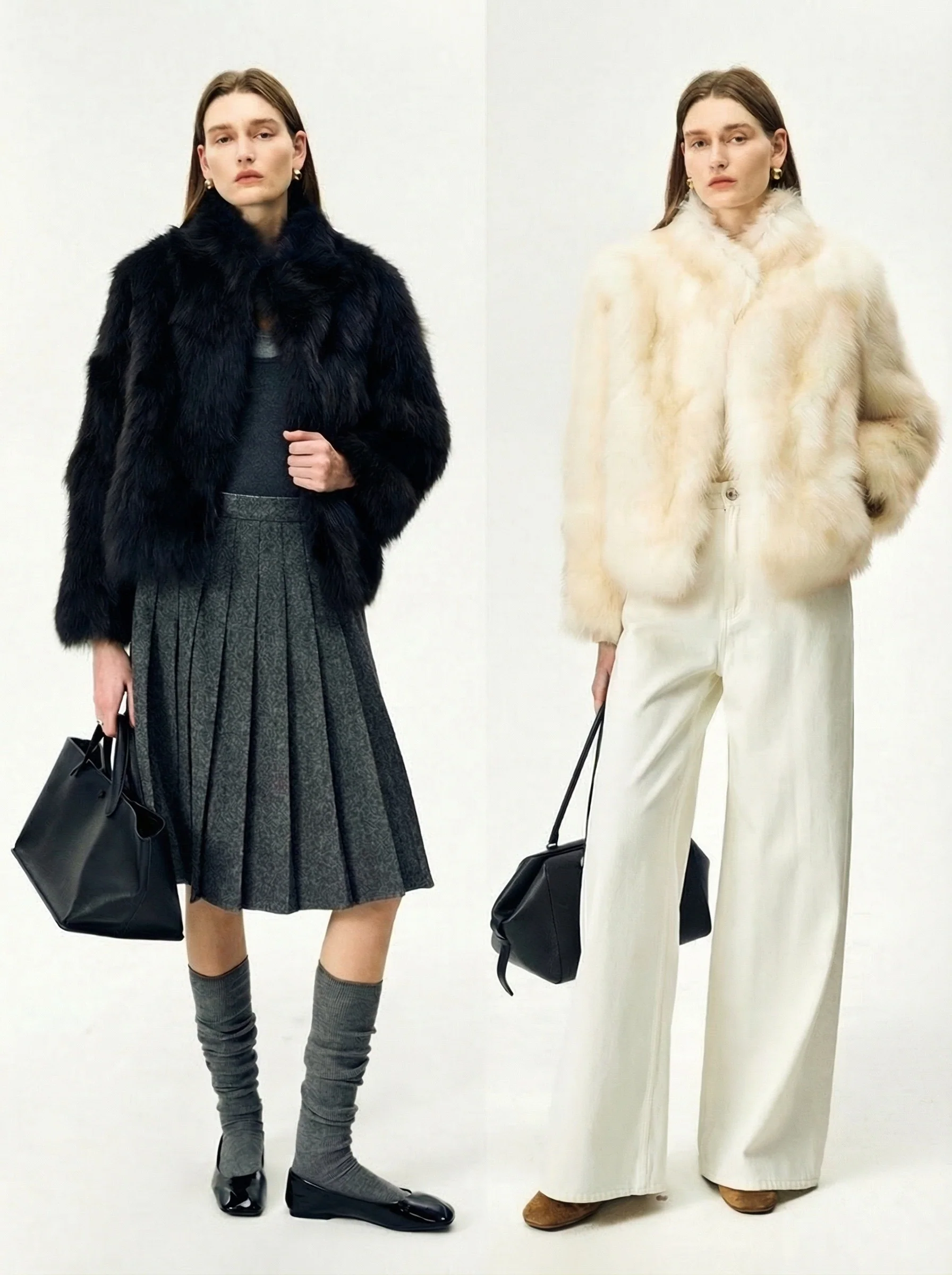 Frost Gradient Fox Fur Jacket - Image 4