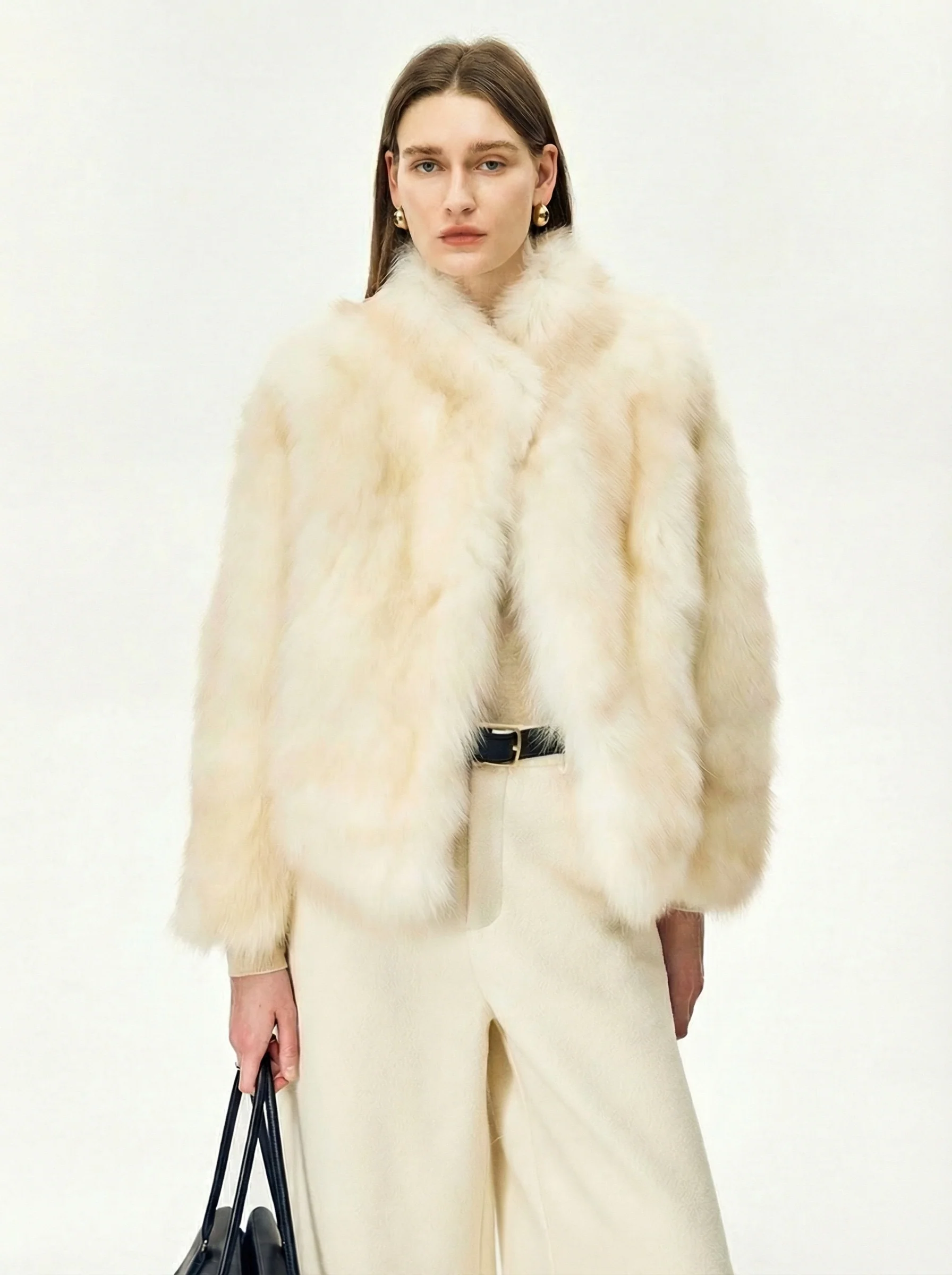 Frost Gradient Fox Fur Jacket - Image 5