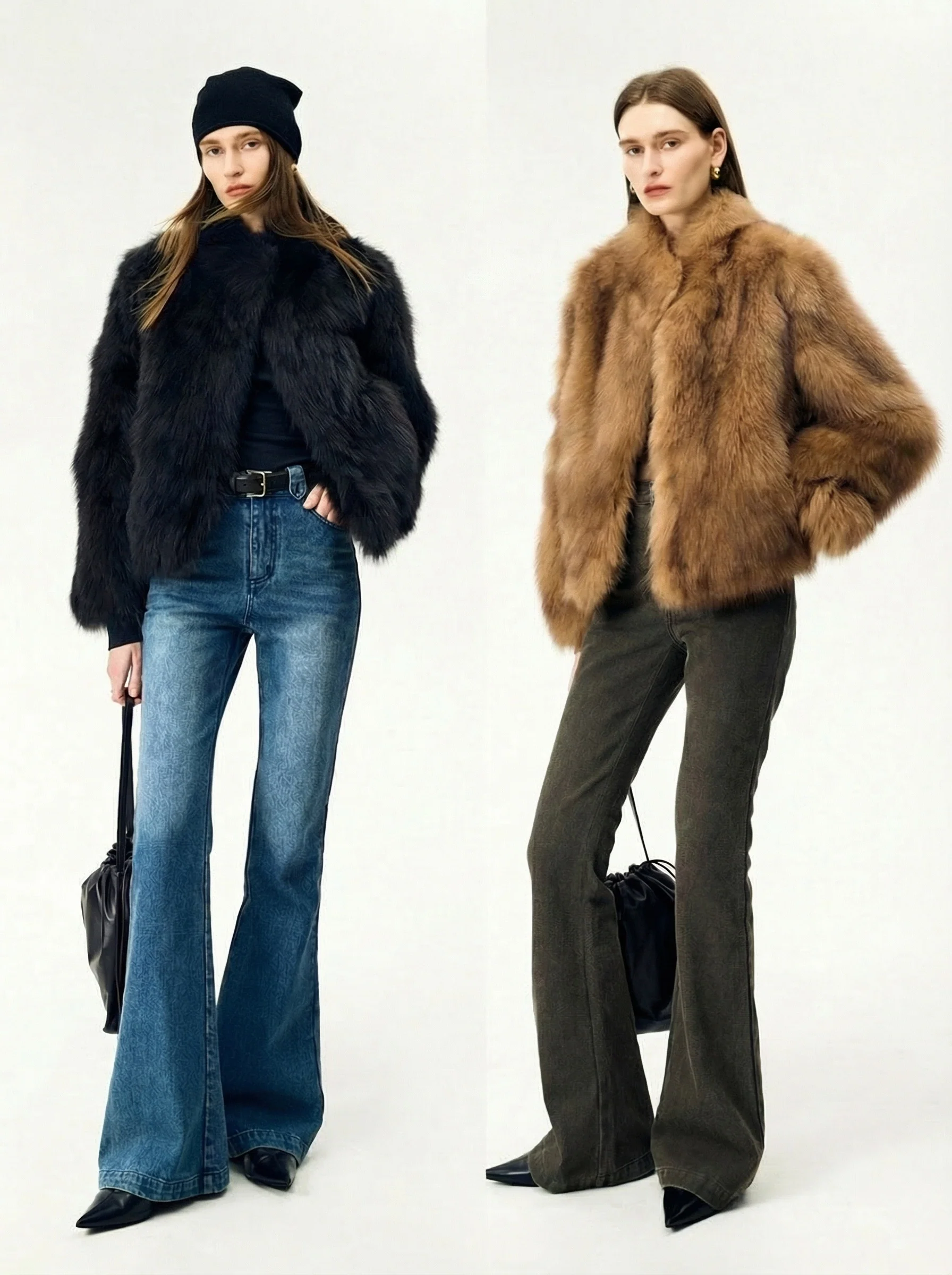 Frost Gradient Fox Fur Jacket - Image 6