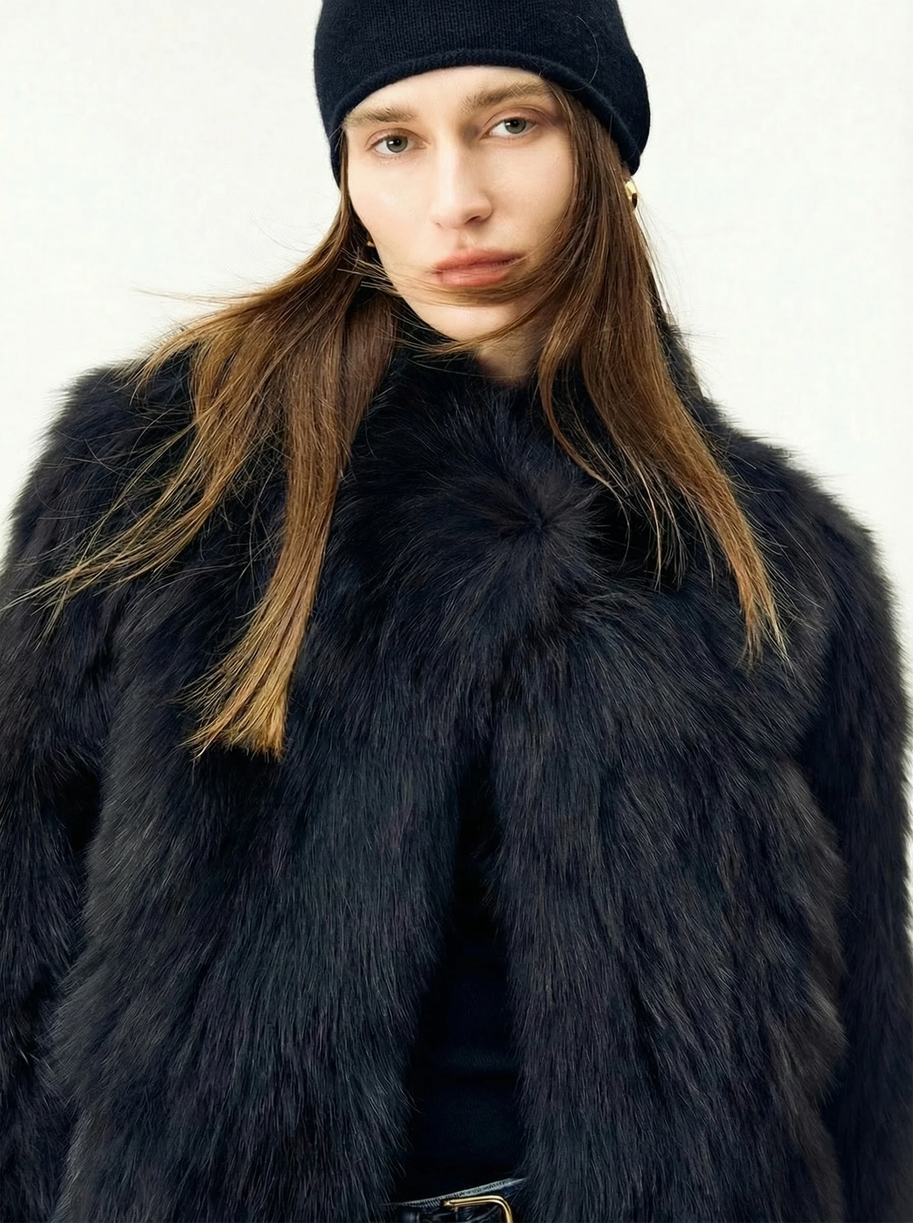 Frost Gradient Fox Fur Jacket - Image 7