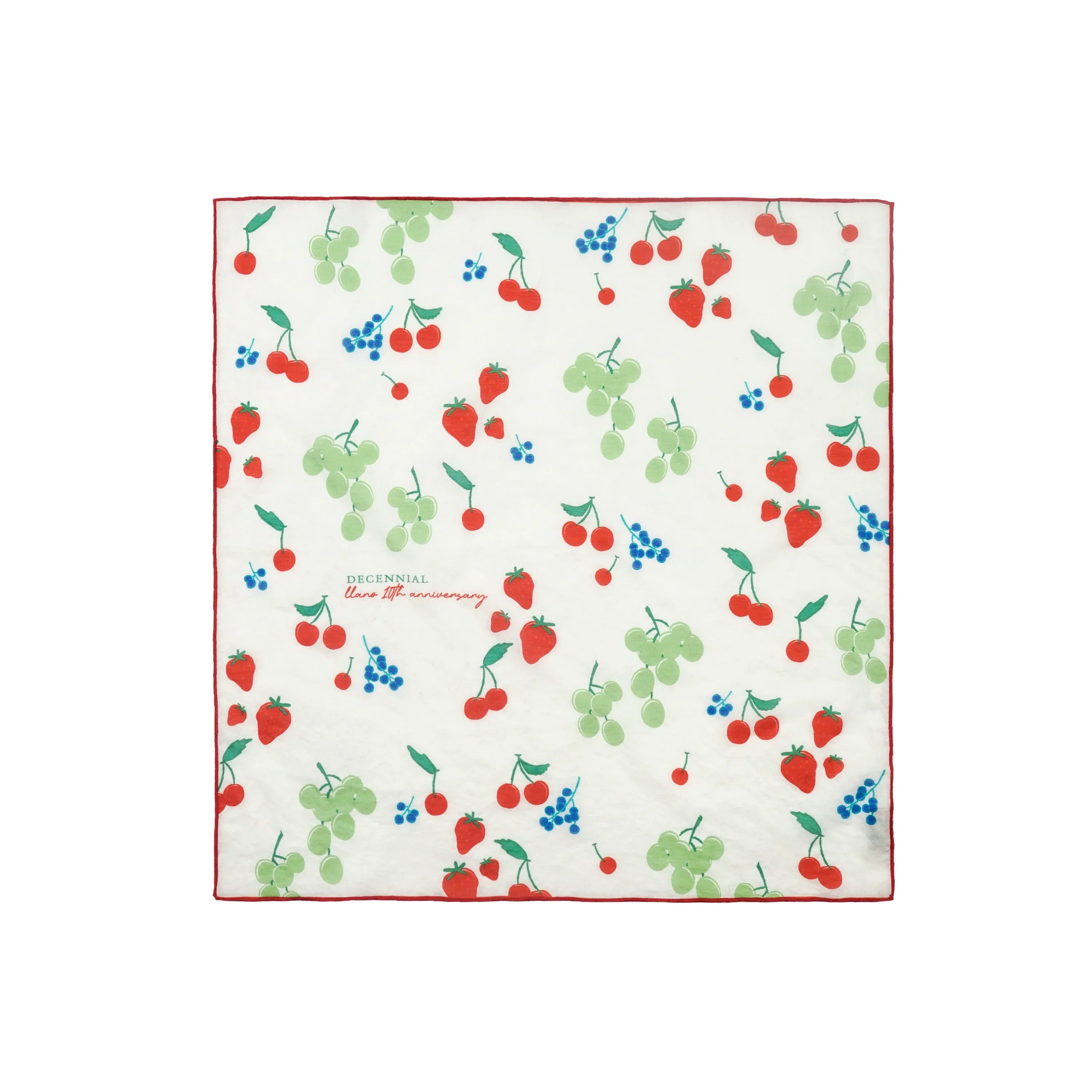 Fruit Print Square Scarf - Image 7