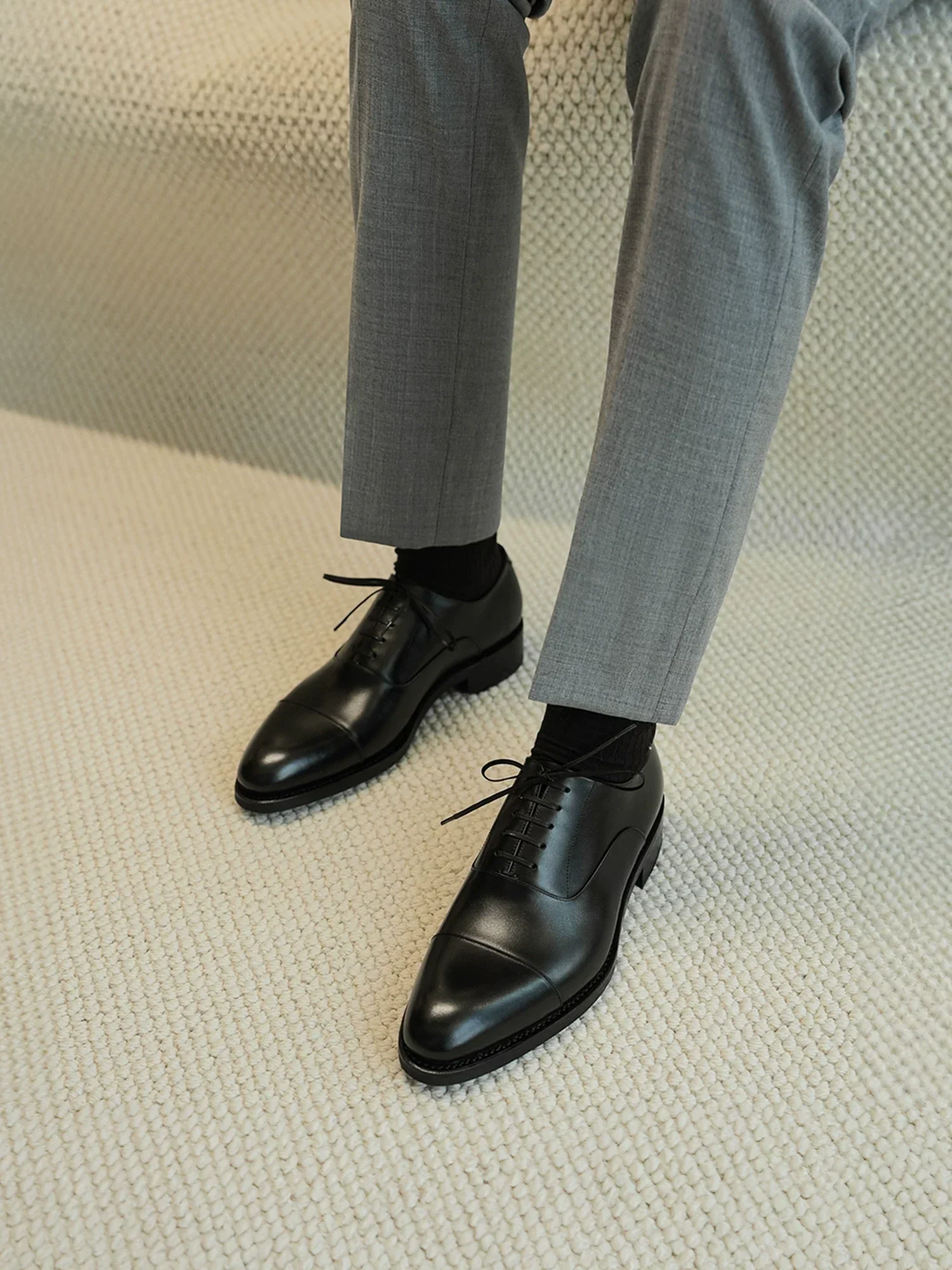 Full-Grain Calf Cap-Toe Oxford