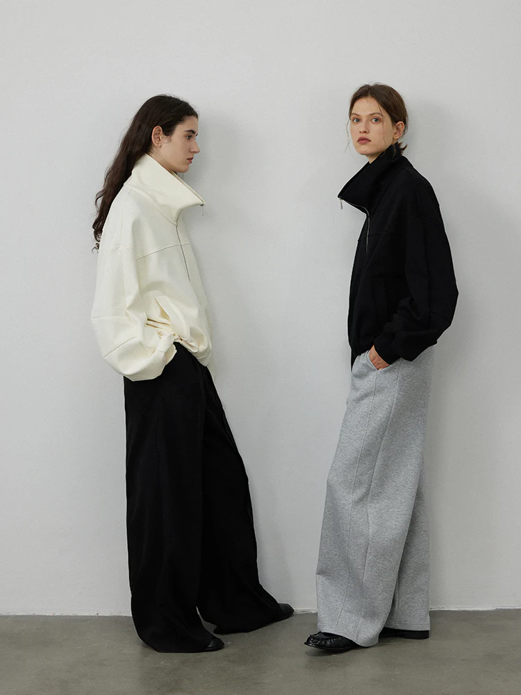 Funnel Collar Zip Blouson