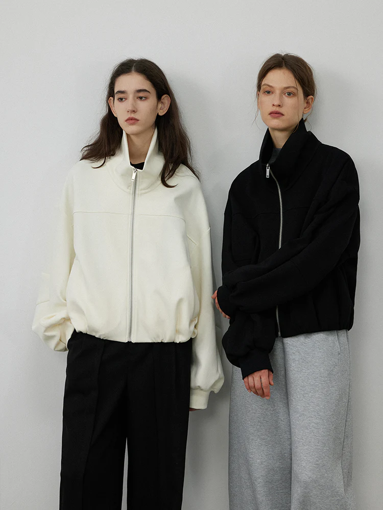 Funnel Collar Zip Blouson - Image 2