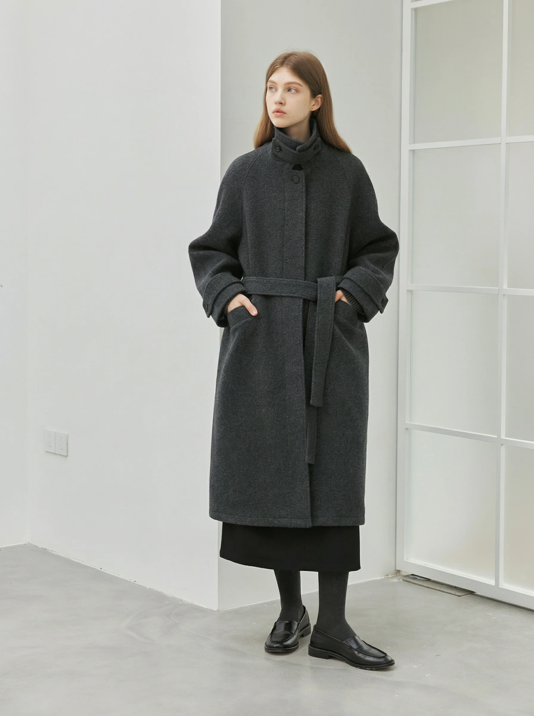 Funnel-Neck Coat