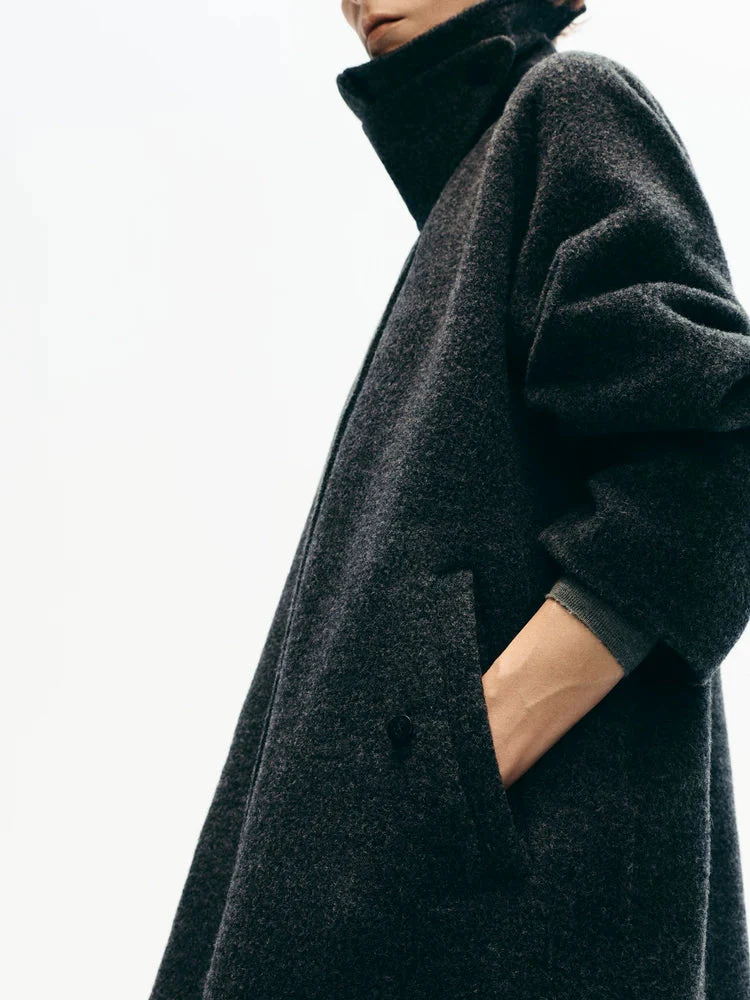 Funnel Neck Overcoat - Image 5