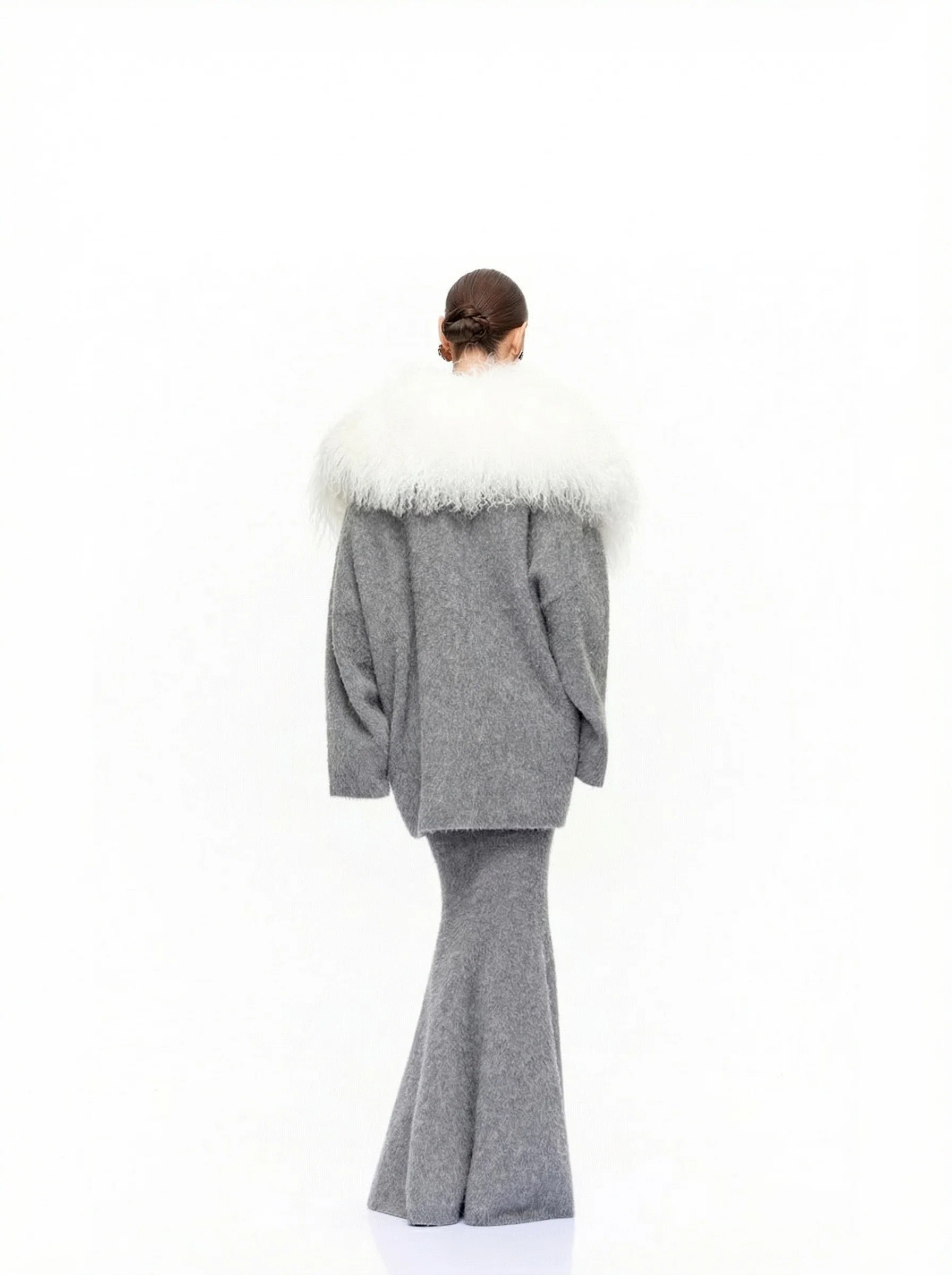 Fur-Collar Knit Set - Image 6